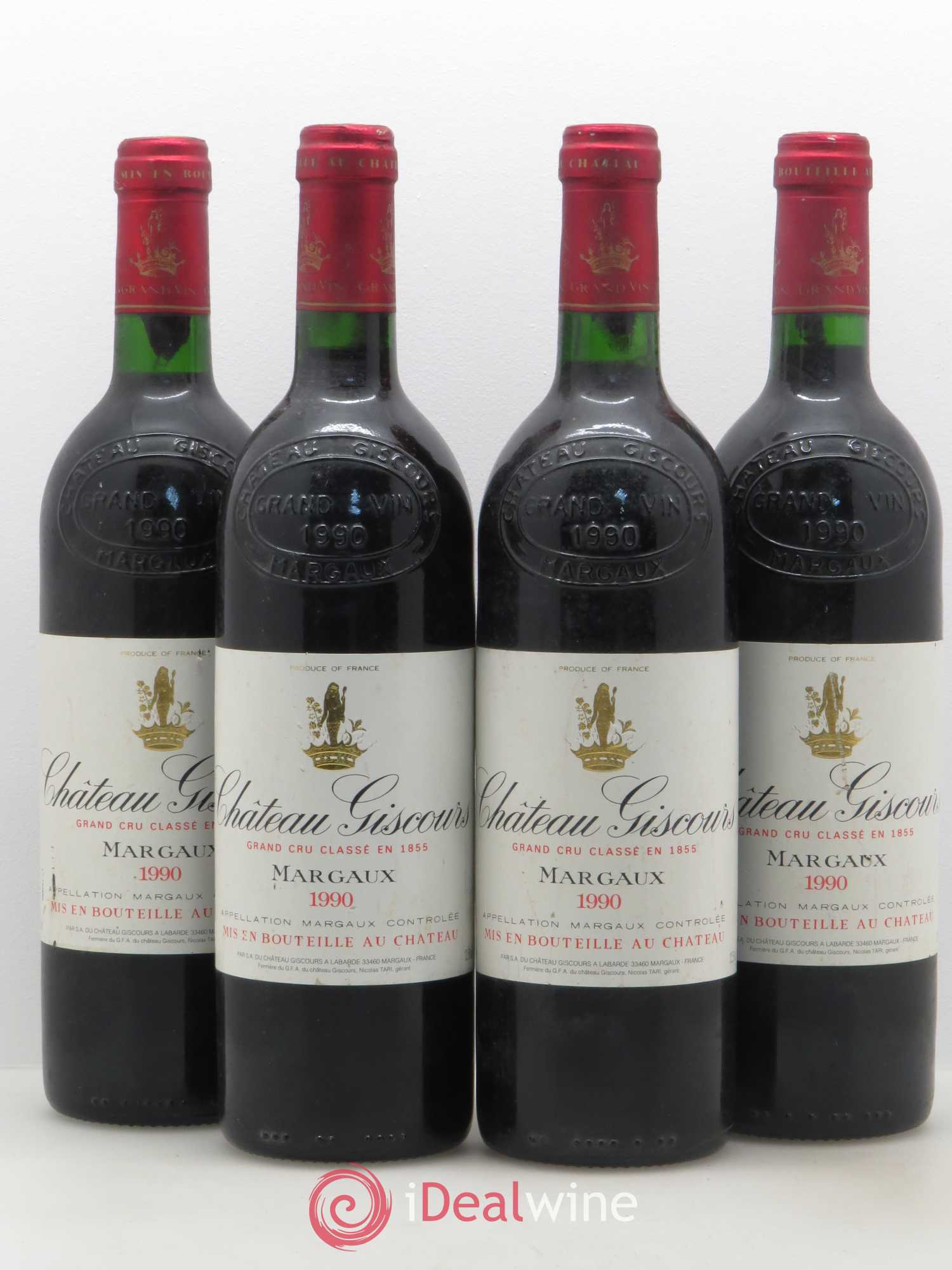 Château Giscours 3ème Grand Cru Classé 1990 - Lot de 4 bouteilles - 0