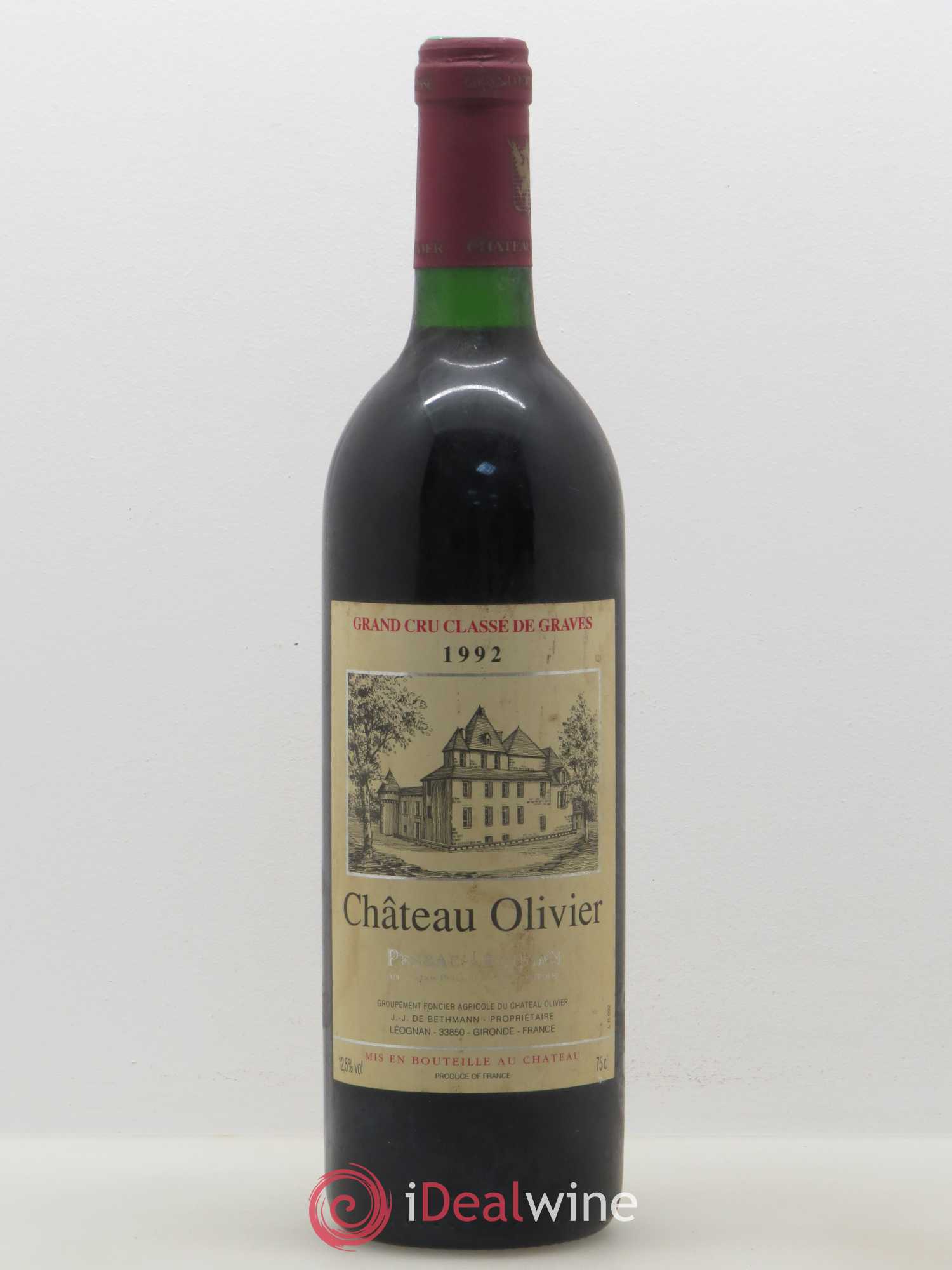 Château Olivier Cru Classé de Graves 1992 - Lot de 1 bouteille - 0