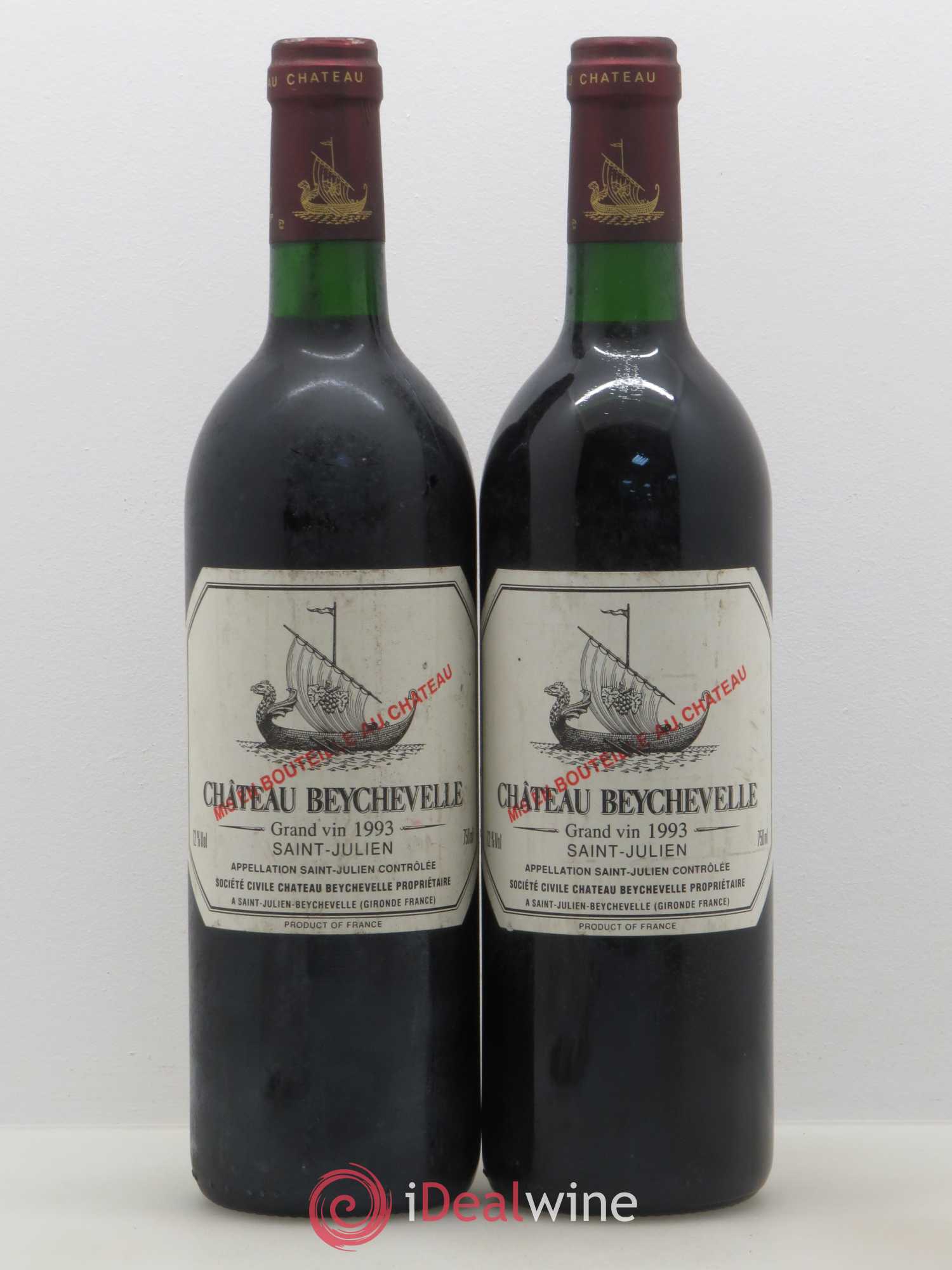 Château Beychevelle 4ème Grand Cru Classé 1993 - Lot de 2 bouteilles - 0