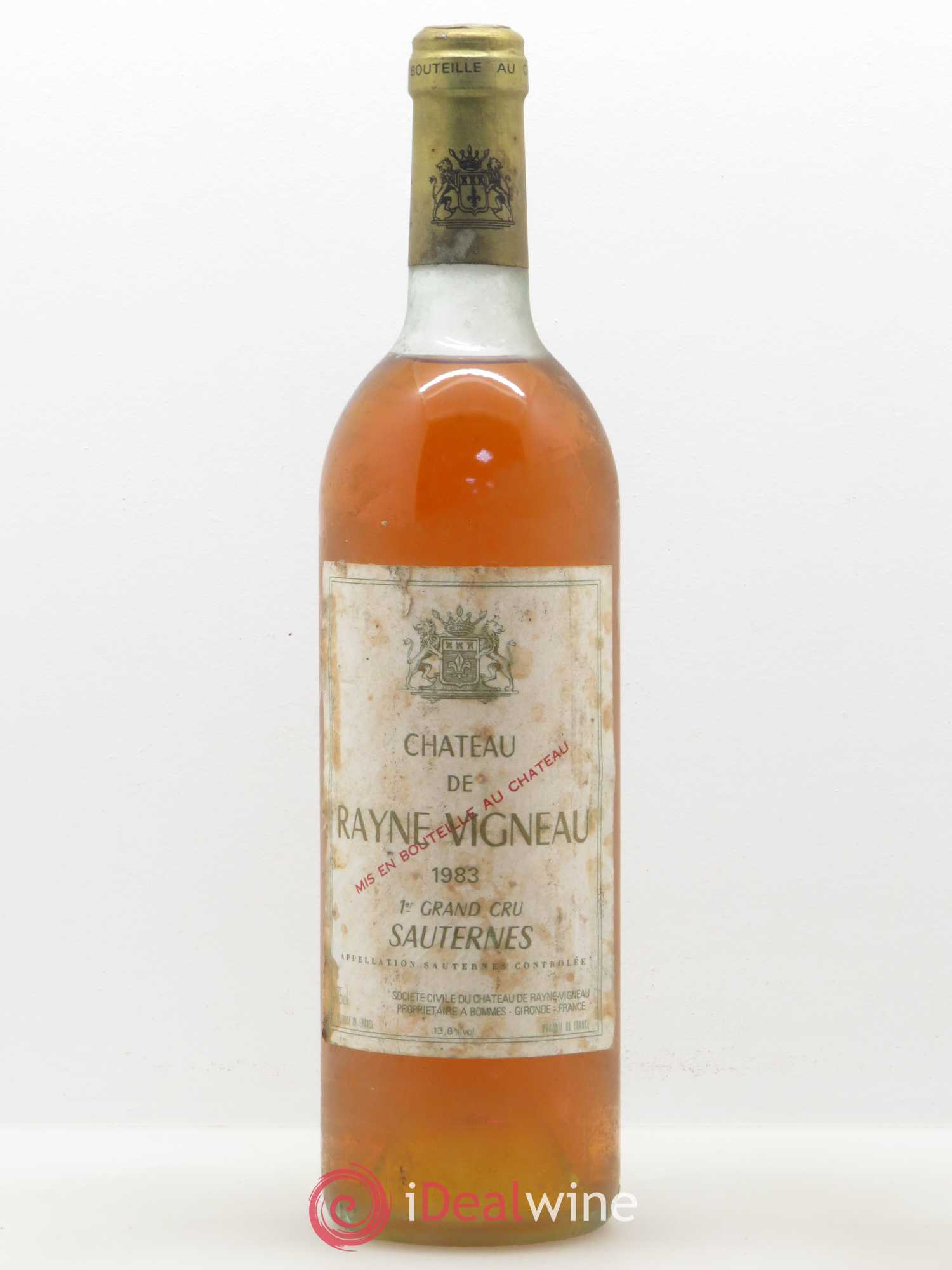 Château de Rayne Vigneau 1er Grand Cru Classé 1983 - Lotto di 1 bottiglia - 0