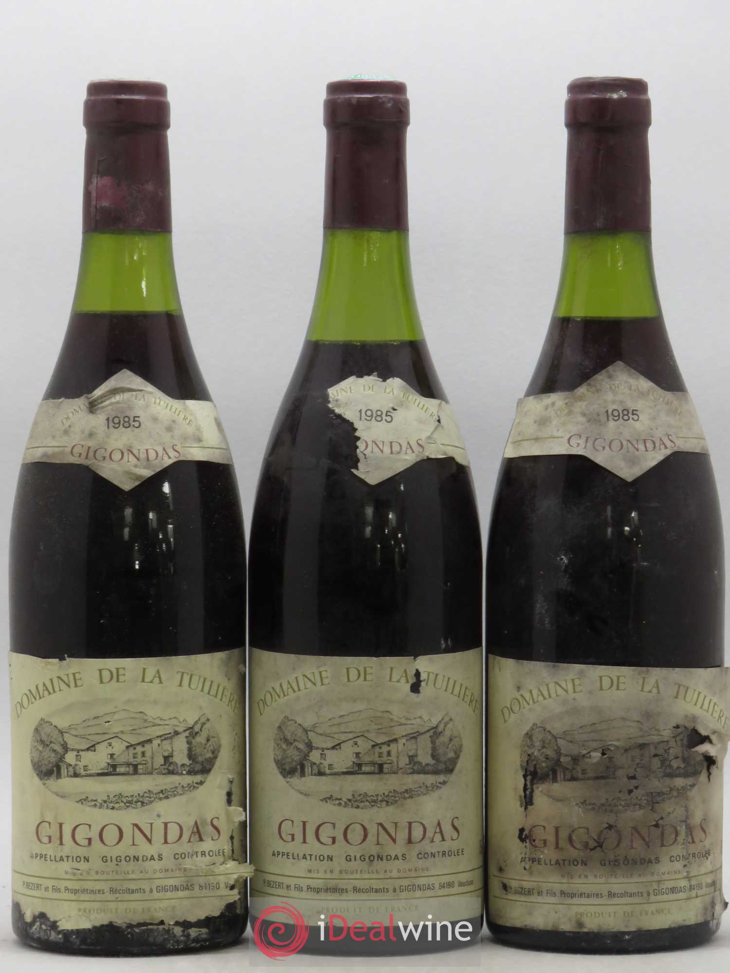 Gigondas Domaine de la Tuilière 1985 - Posten von 3 Flaschen - 0