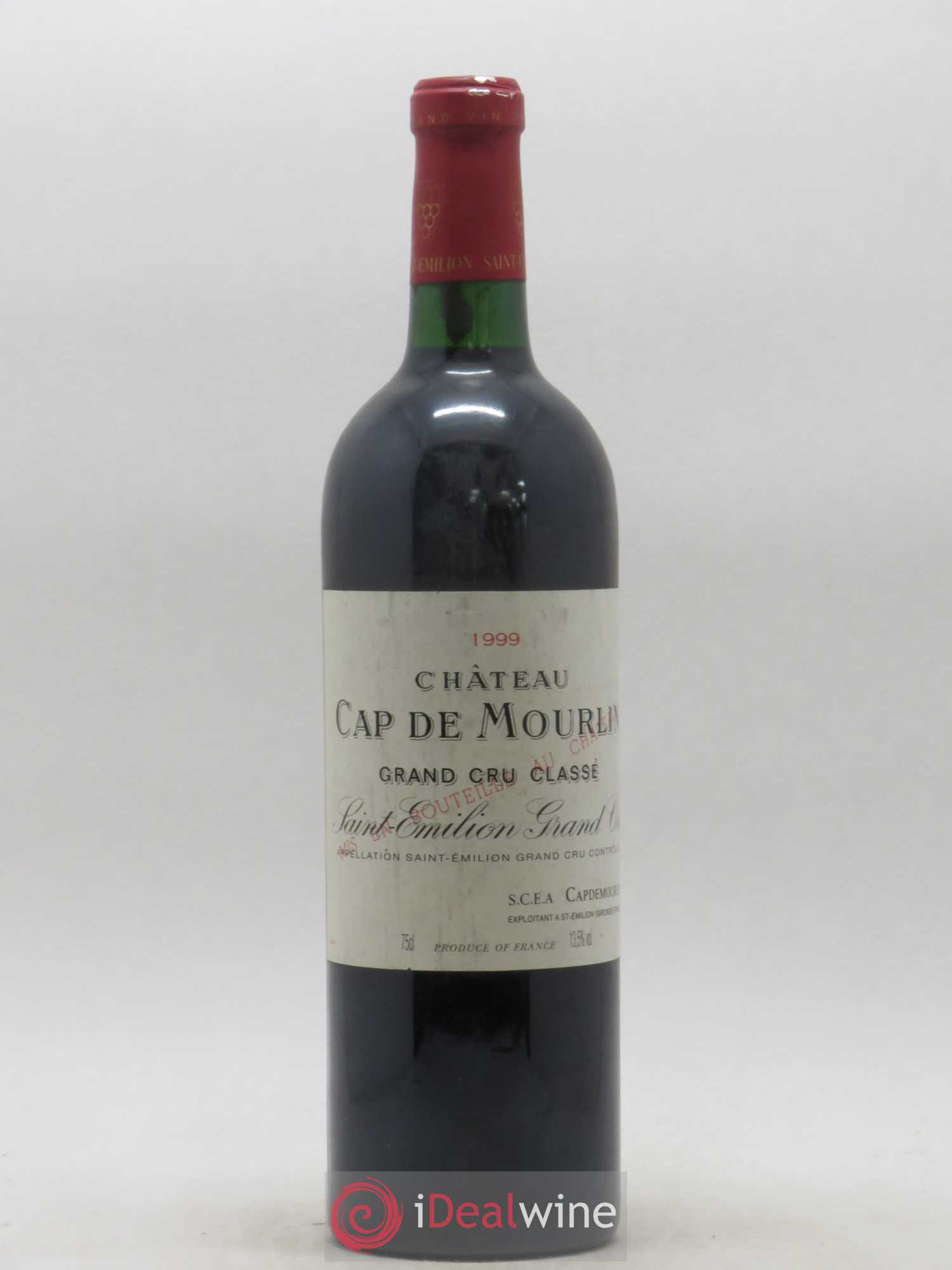 Château Cap de Mourlin Grand Cru Classé 1999 - Lot de 1 bouteille - 0