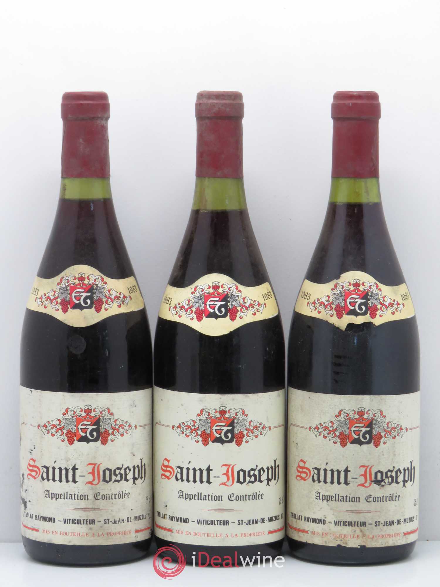 Saint-Joseph Domaine Raymond Trollat 1983 - Posten von 3 Flaschen - 0