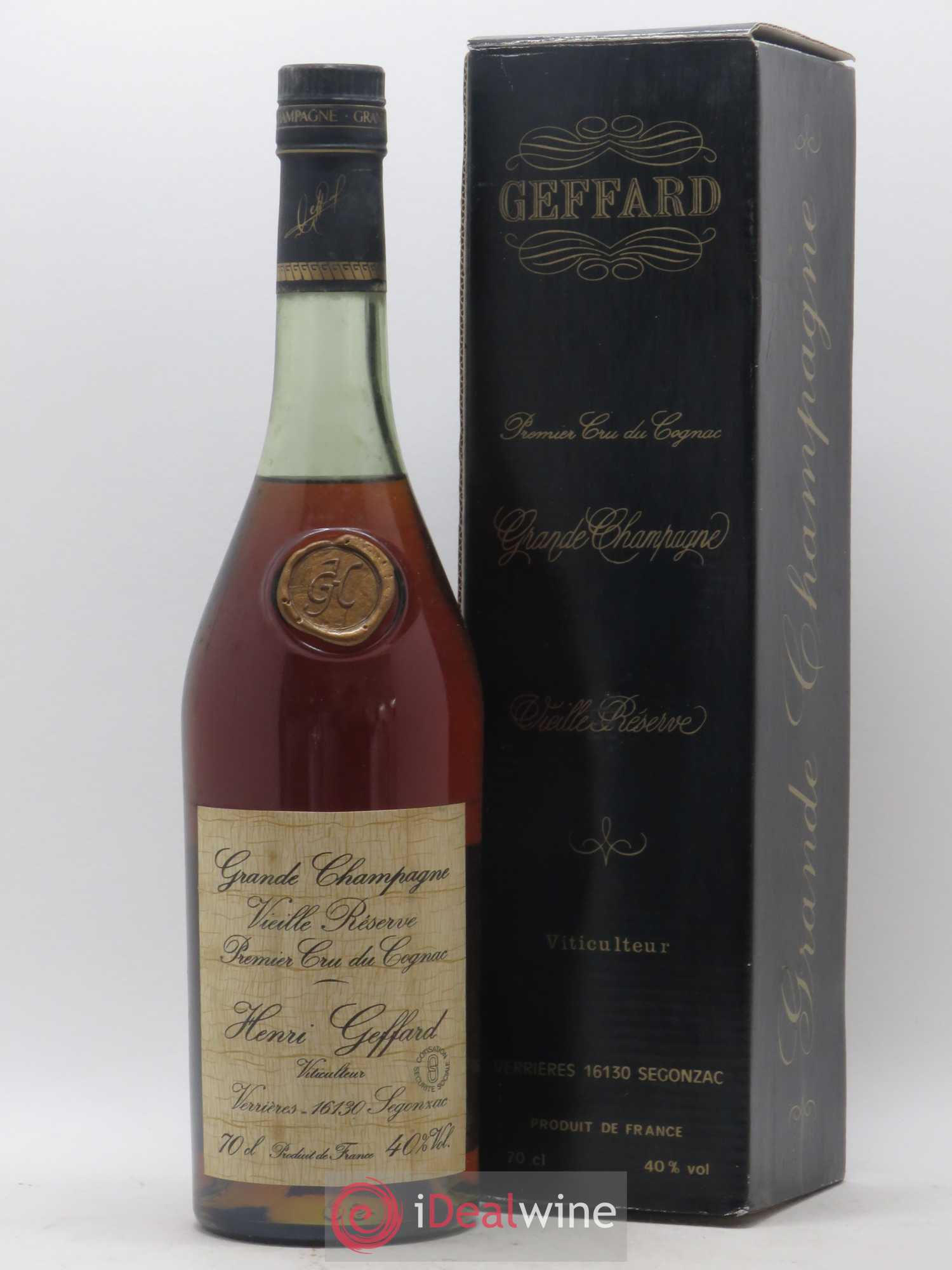 Cognac Grande Champagne Premier Cru Vieille Réserve Henri Geffard - Posten von 1 Flasche - 1