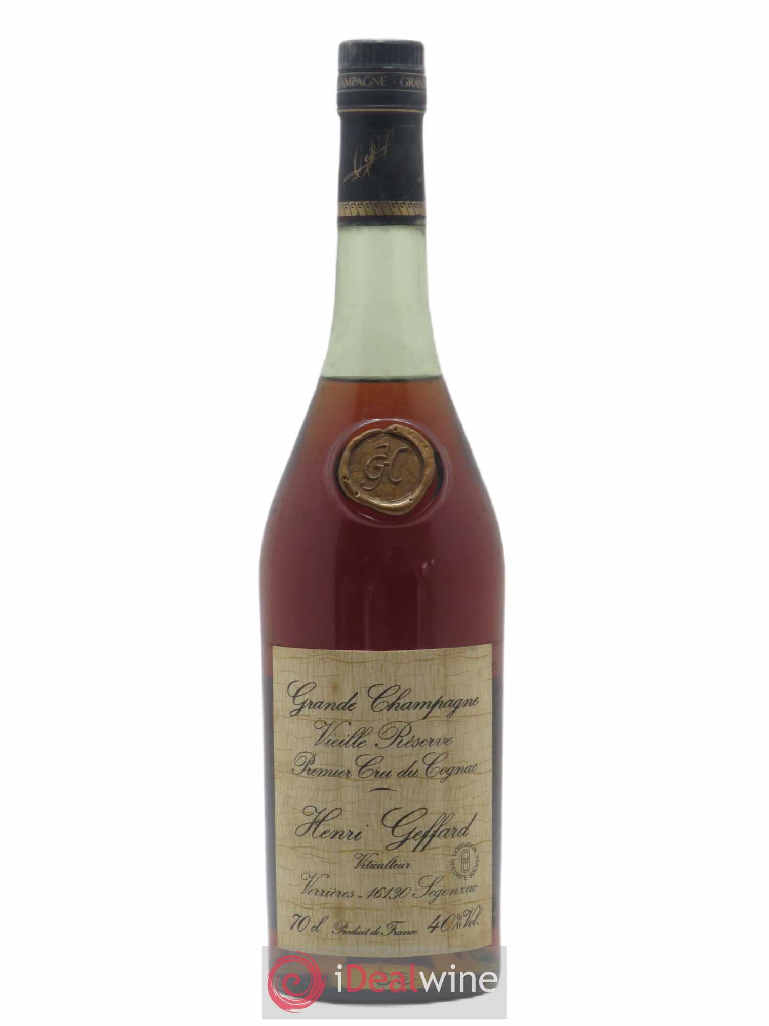 Cognac Grande Champagne Premier Cru Vieille Réserve Henri Geffard - Posten von 1 Flasche - 0