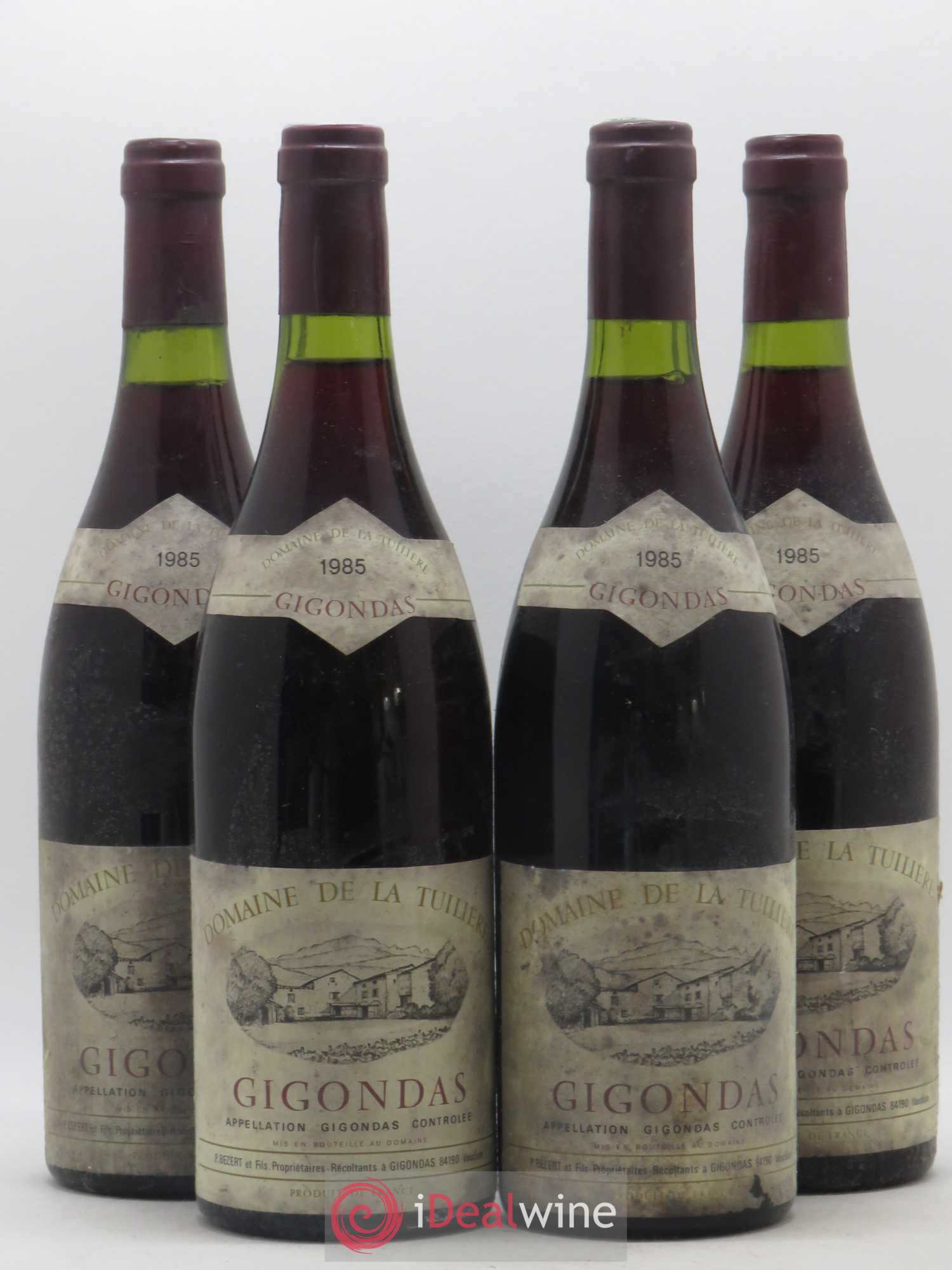 Gigondas Domaine de La Tuiliere P. Besert et Fils 1985 - Posten von 4 Flaschen - 0