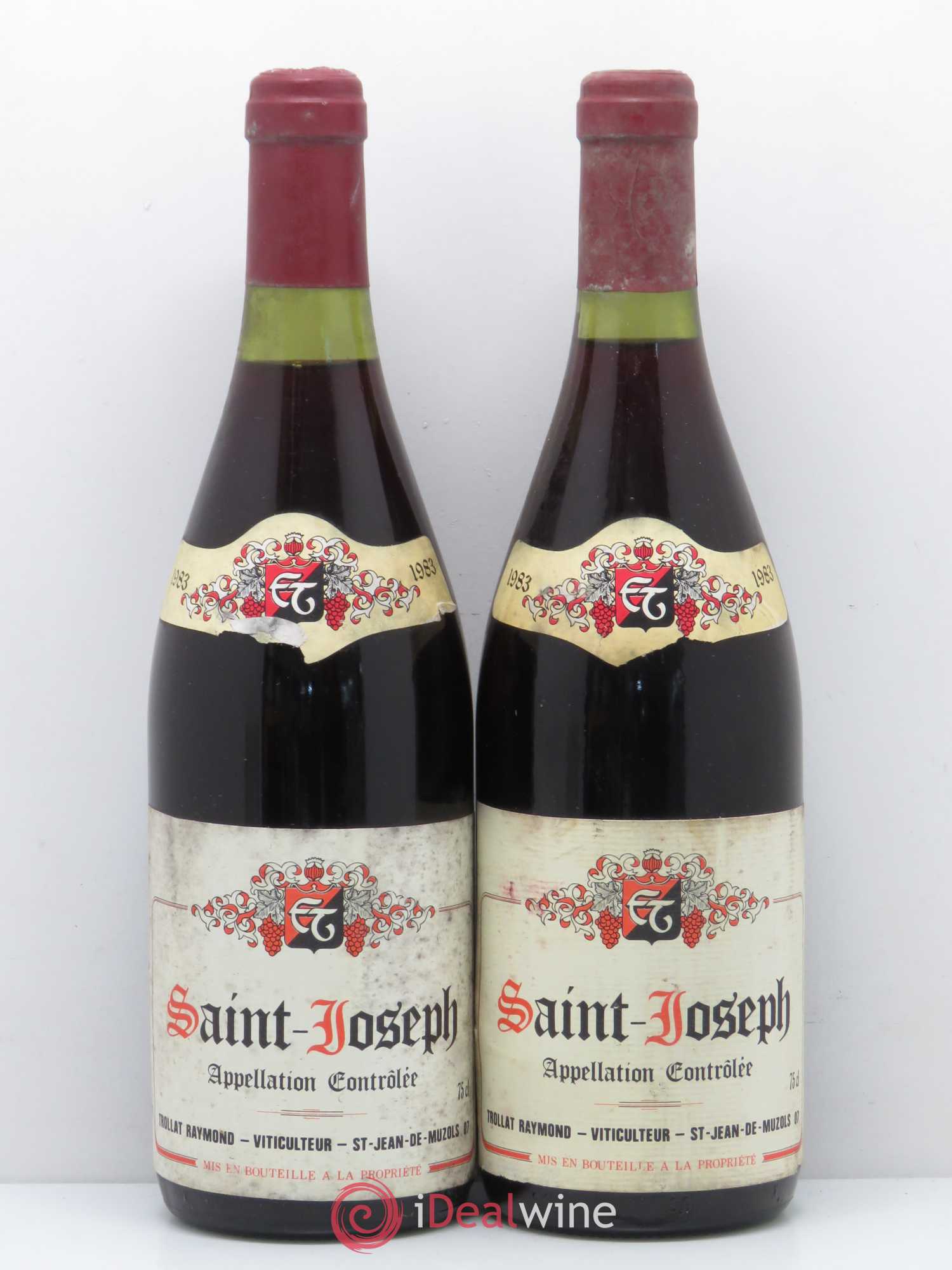 Saint-Joseph Domaine Raymond Trollat 1983 - Posten von 2 Flaschen - 0