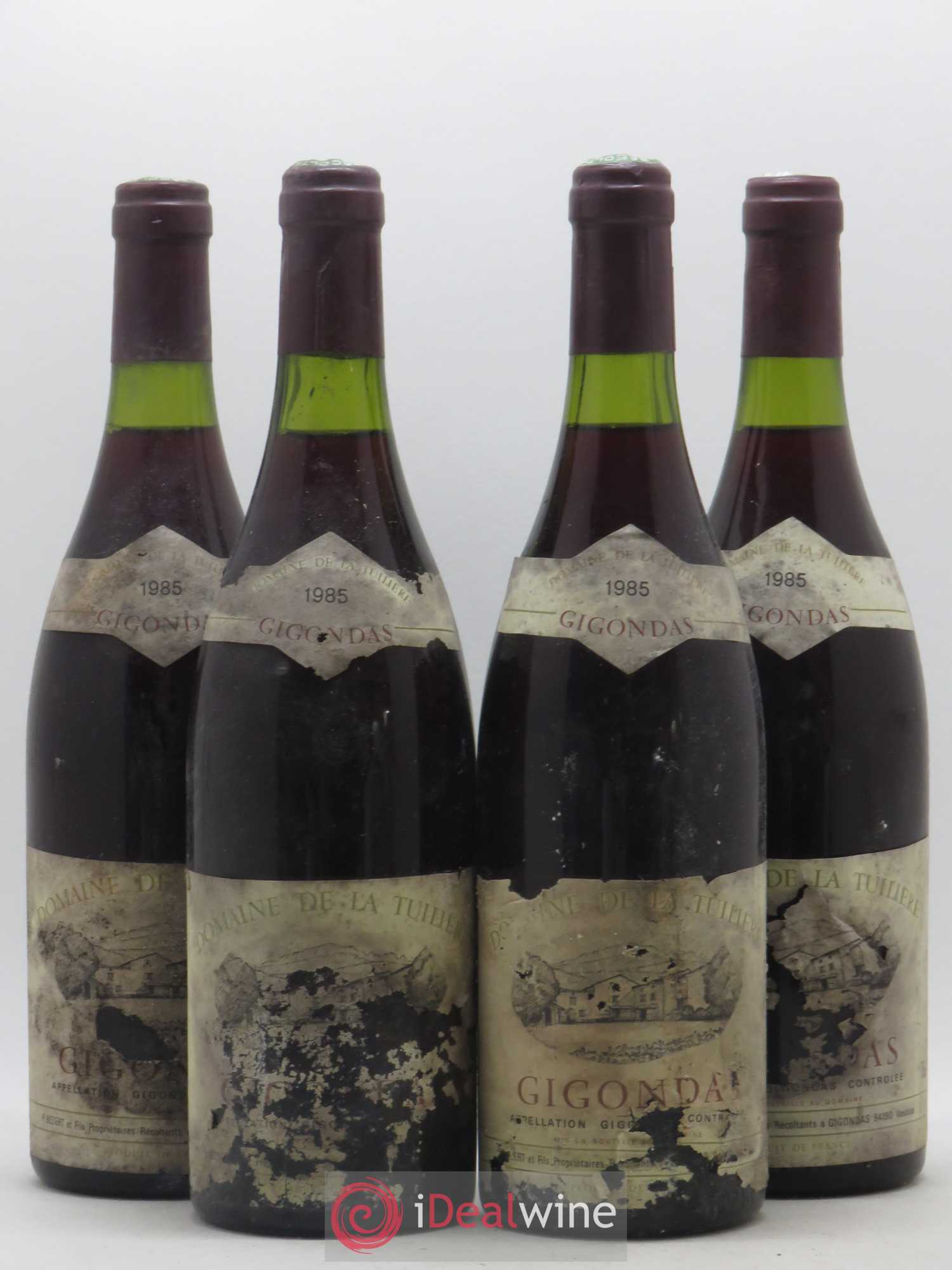 Gigondas Domaine De La Tuiliere P. Besert Et Fils 1985 - Posten von 4 Flaschen - 0