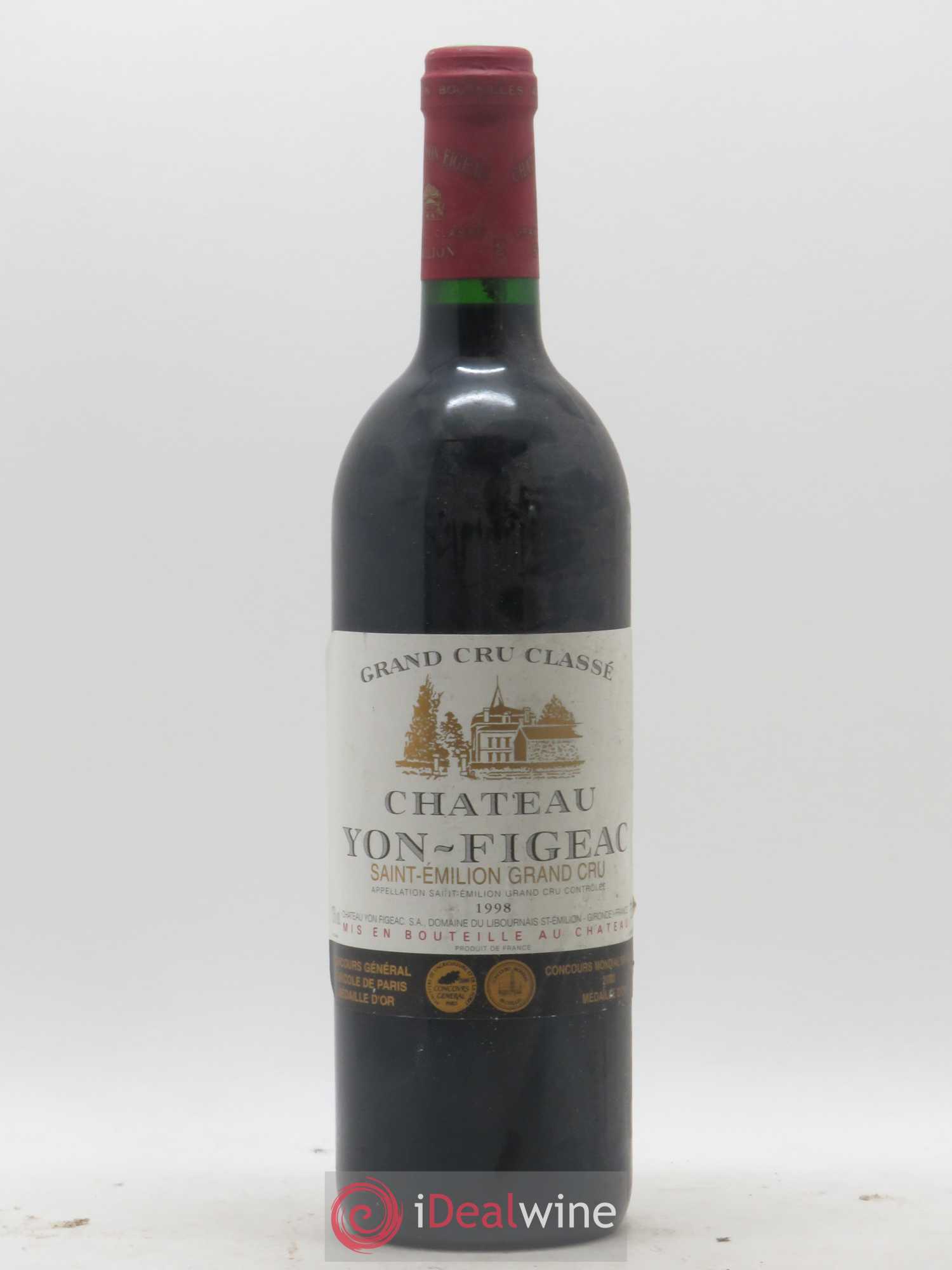 Château Yon Figeac Grand Cru Classé 1998 - Lot de 1 bouteille - 0