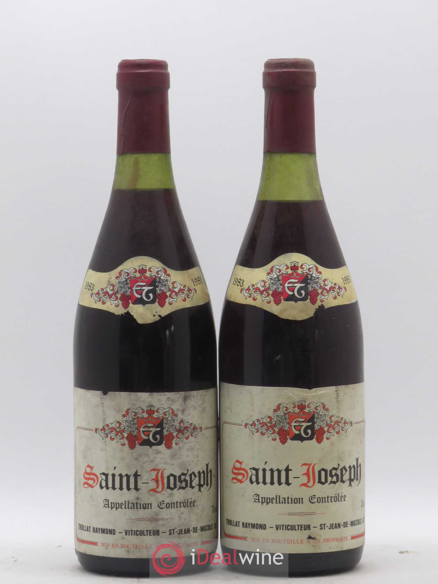 Saint-Joseph Raymond Trollat 1983 - Lot de 2 bouteilles - 0