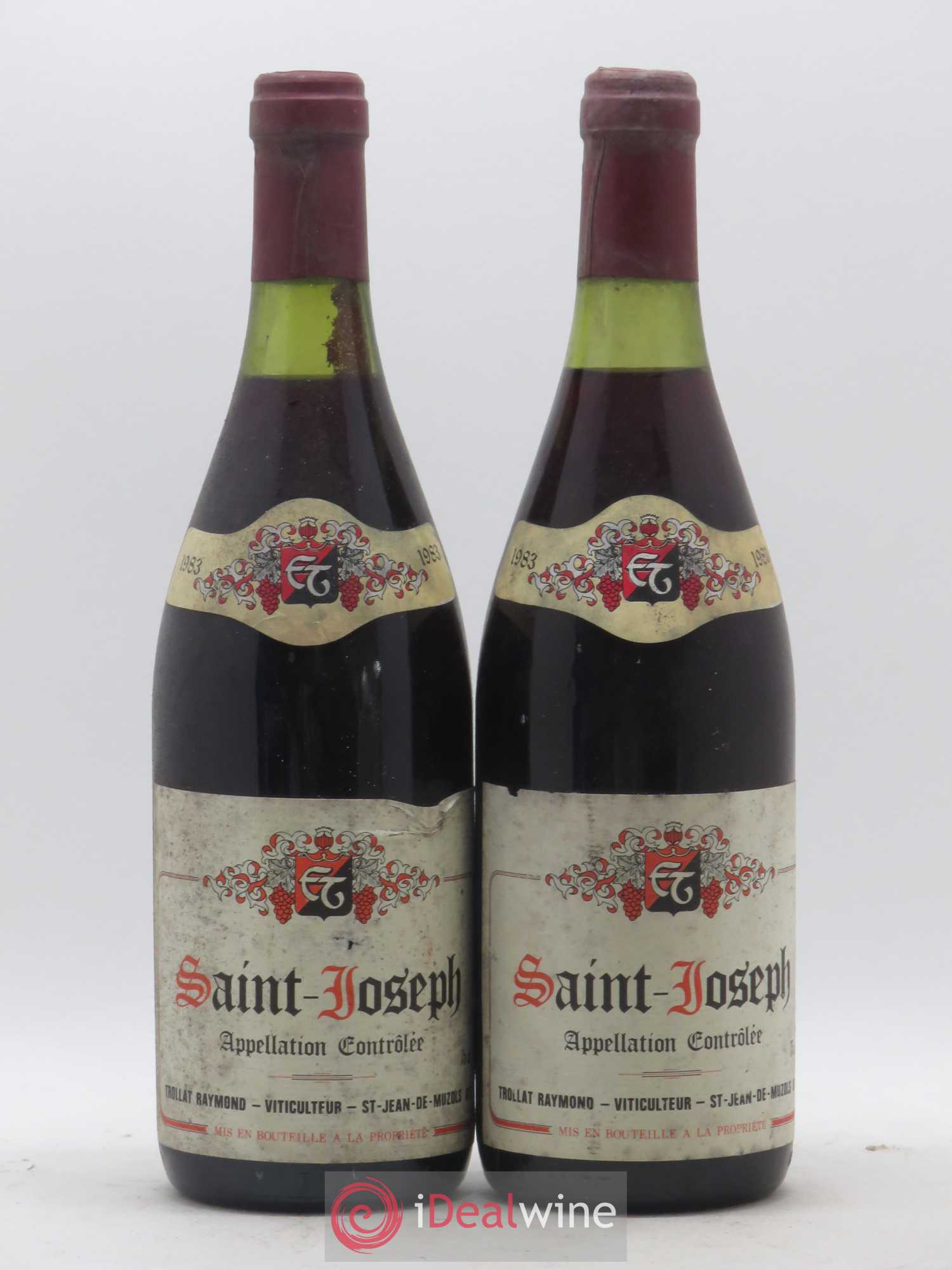 Saint-Joseph Raymond Trollat 1983 - Lot de 2 bouteilles - 0
