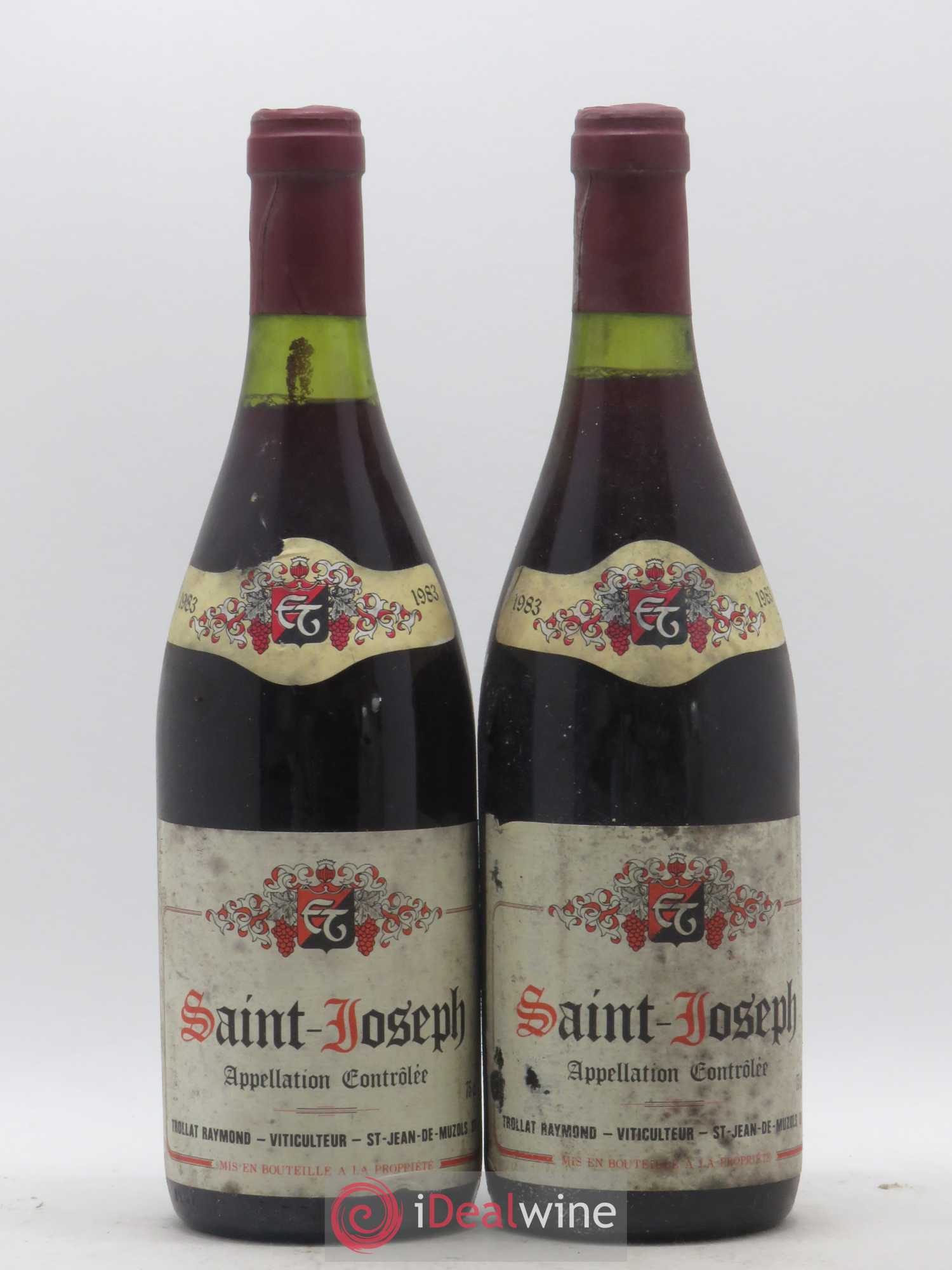 Saint-Joseph Raymond Trollat 1983 - Lot de 2 bouteilles - 0