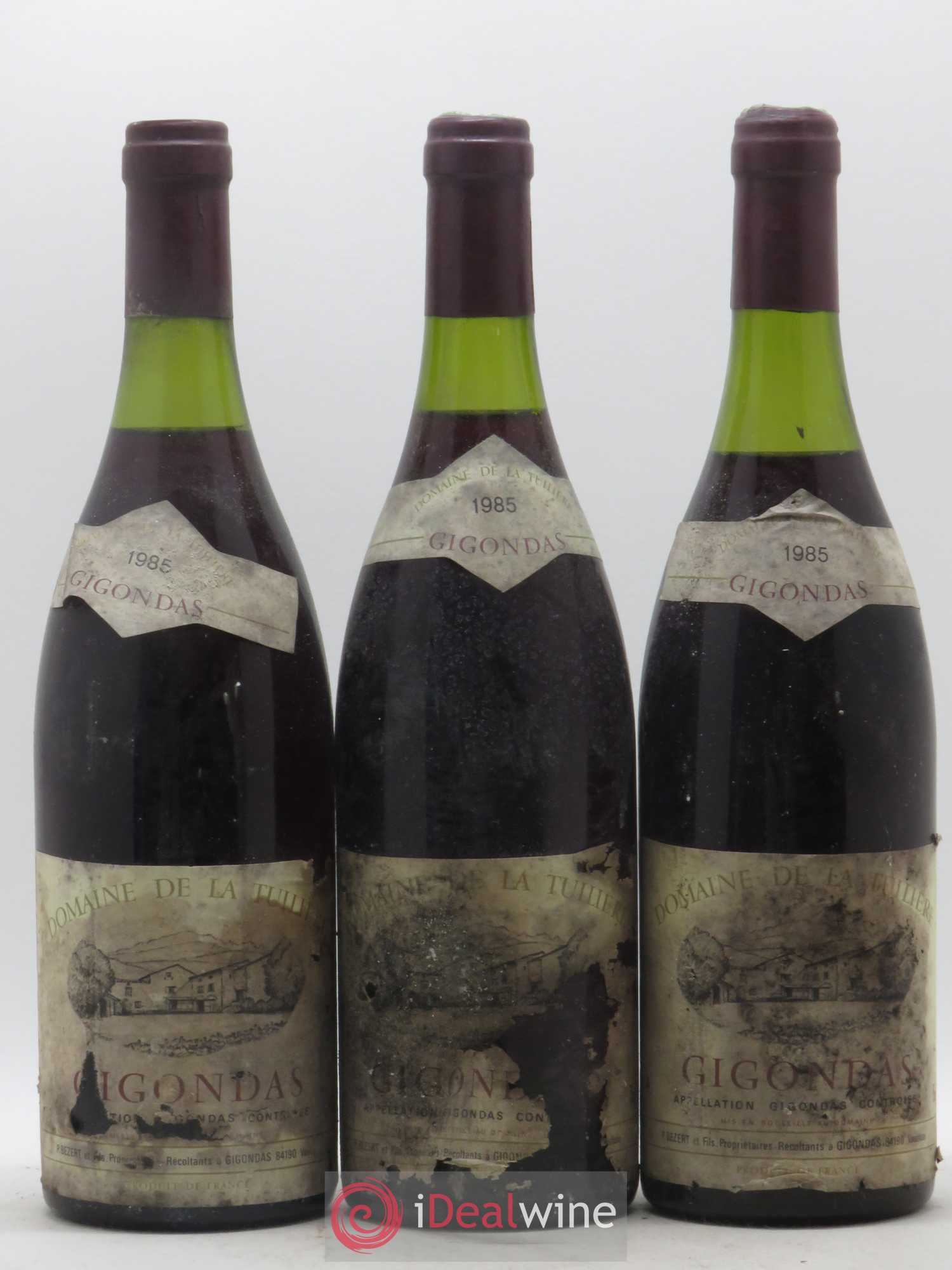 Gigondas Domaine De La Tuiliere P. Besert Et Fils 1985 - Posten von 3 Flaschen - 0