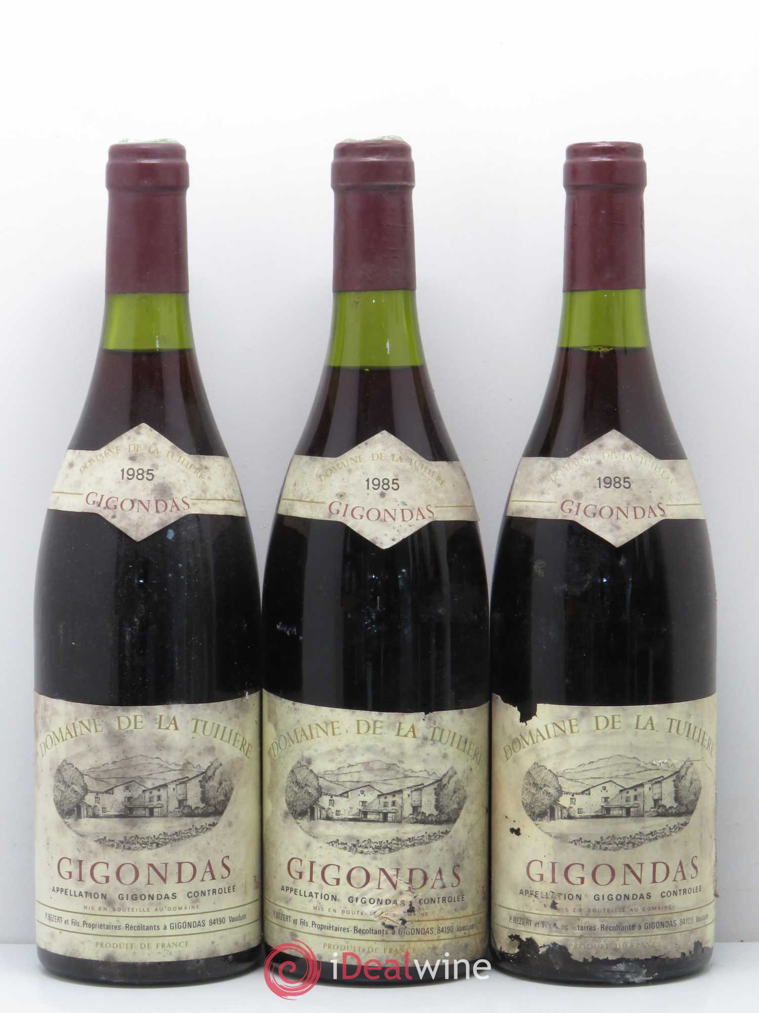 Gigondas Domaine de La Tuiliere 1985 - Posten von 6 Flaschen - 2