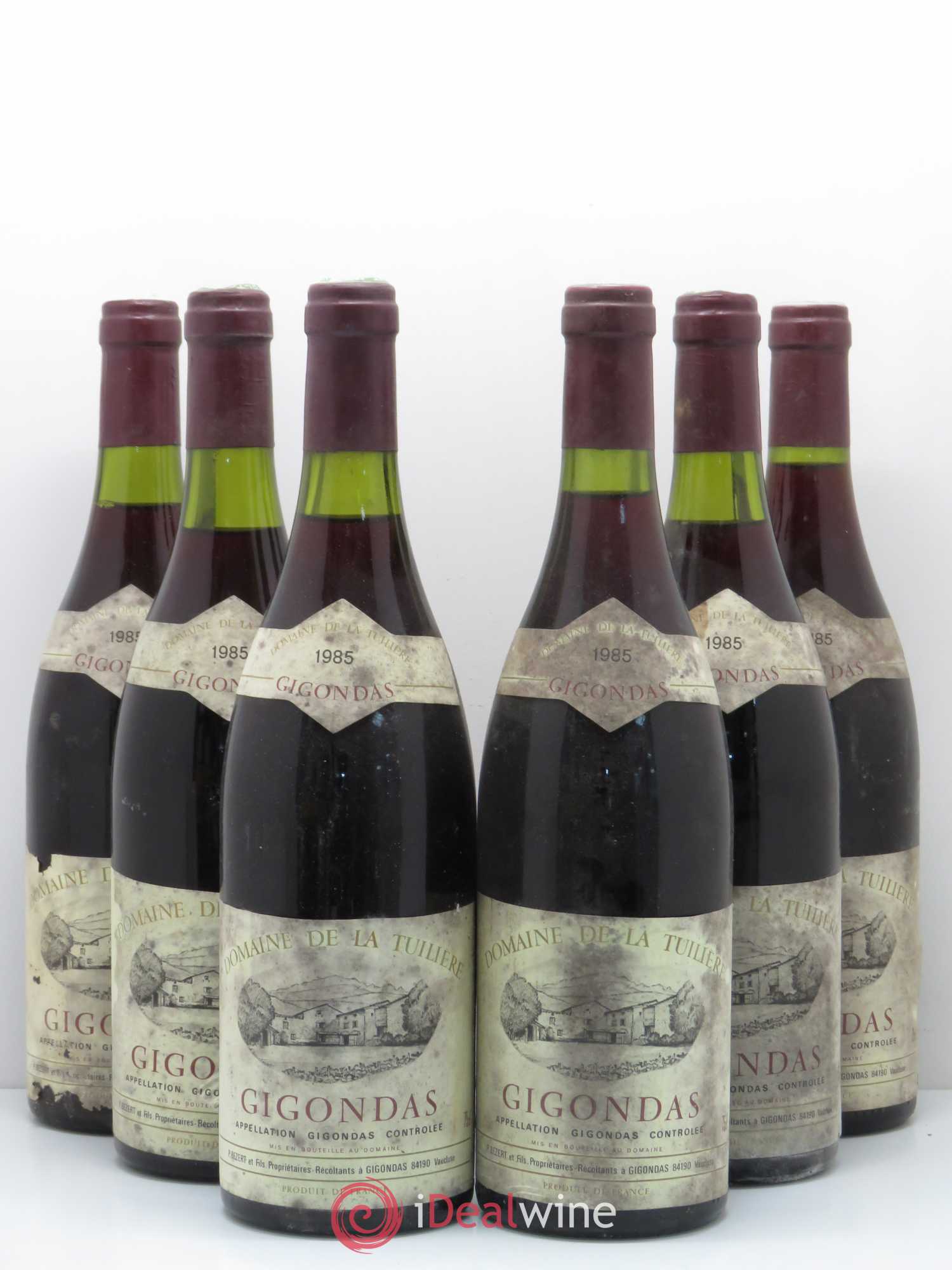 Gigondas Domaine de La Tuiliere 1985 - Posten von 6 Flaschen - 0
