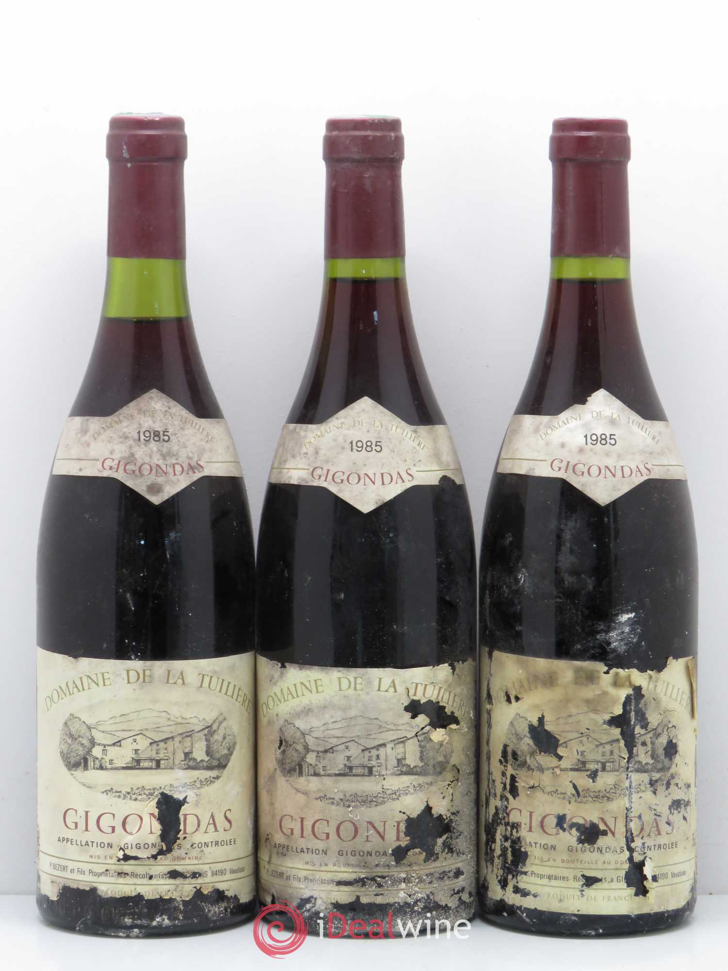 Gigondas Domaine de La Tuiliere 1985 - Posten von 3 Flaschen - 0