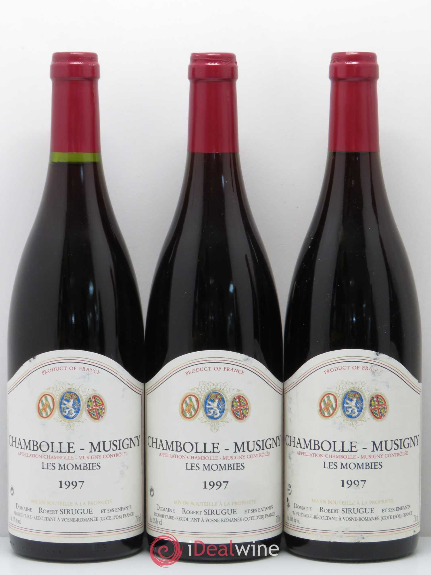 Chambolle-Musigny Les Mombies Domaine Robert Sirugue 1997 - Lot de 5 bouteilles - 1