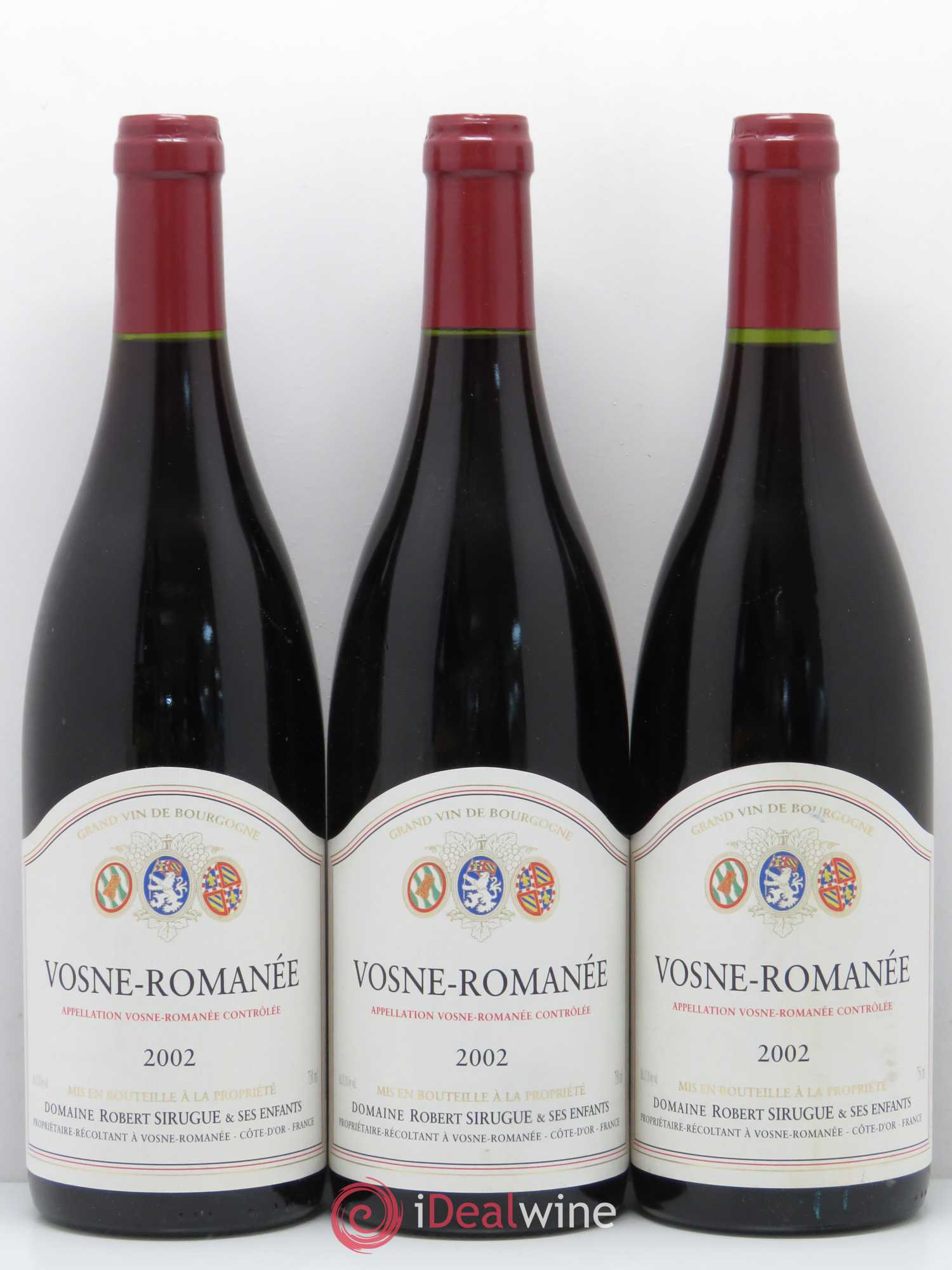 Vosne-Romanée Domaine Robert Sirugue 2002 - Posten von 3 Flaschen - 0