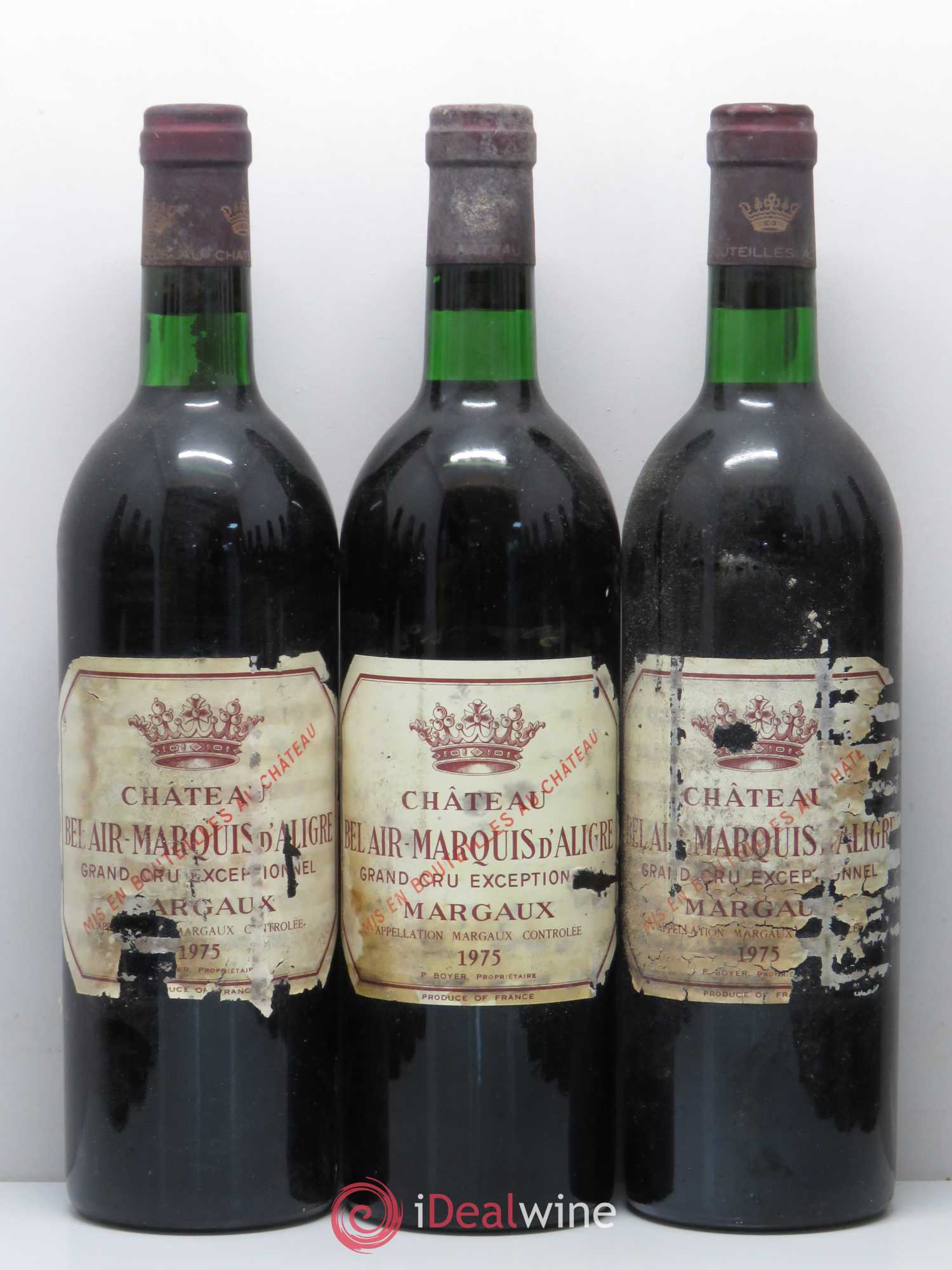 Château Bel Air Marquis d'Aligre 1975 - Lot de 12 bouteilles - 1