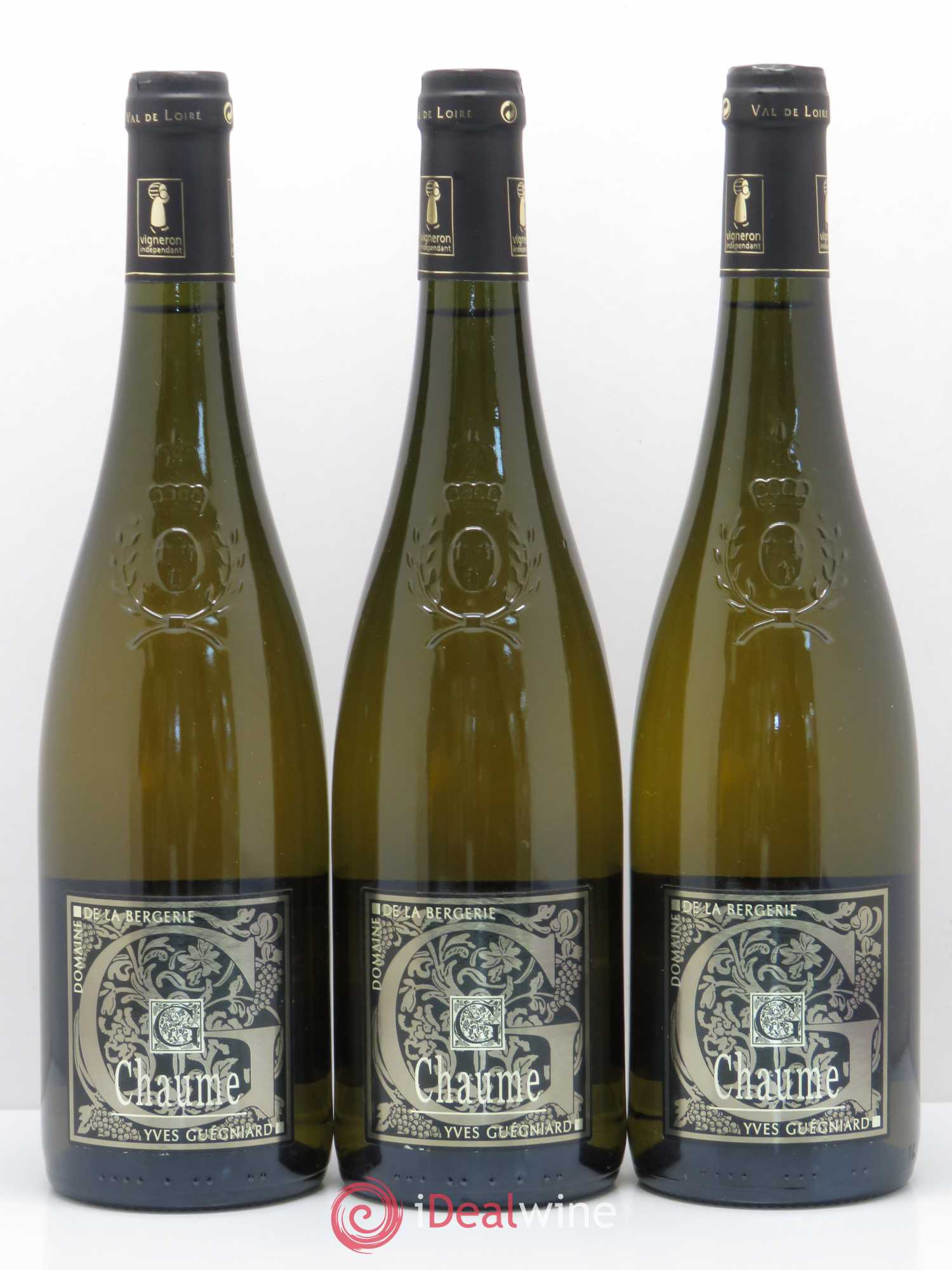 Coteaux du Layon Chaume Yves Guegniard Domaine de la Bergerie 2008 - Lotto di 3 bottiglie - 0