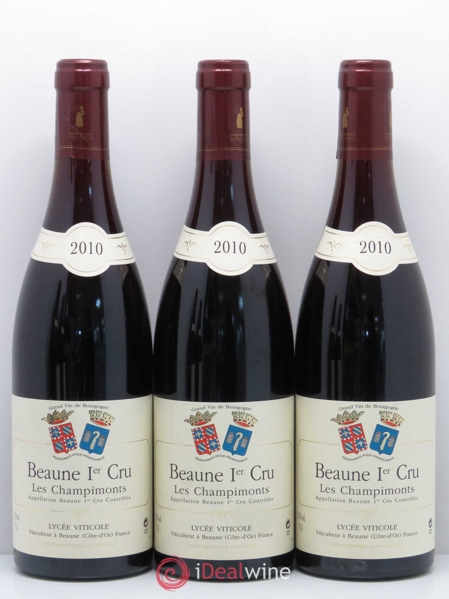Beaune 1er Cru Champimont Domaine du Lycee Viticole de Beaune 2010 - Lot of 5 bottles - 1