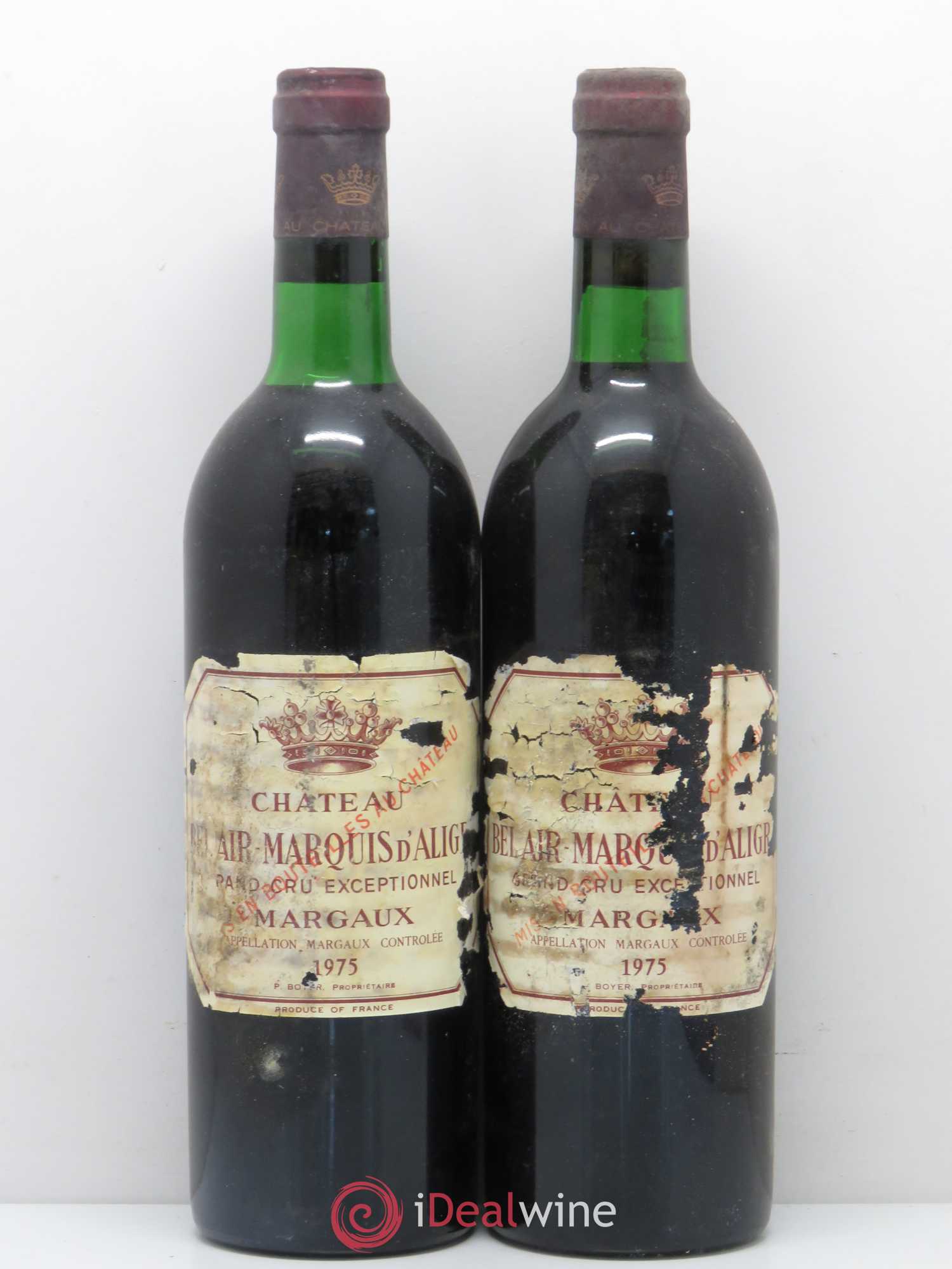 Château Bel Air Marquis d'Aligre 1975 - Lotto di 2 bottiglie - 0