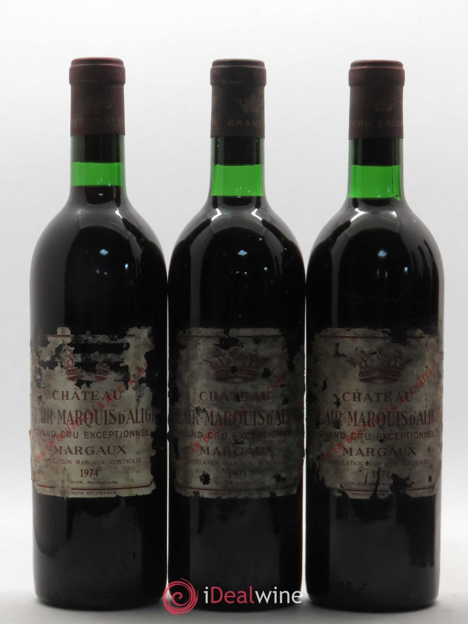Château Bel Air Marquis d'Aligre 1974 - Lot de 6 bouteilles - 1