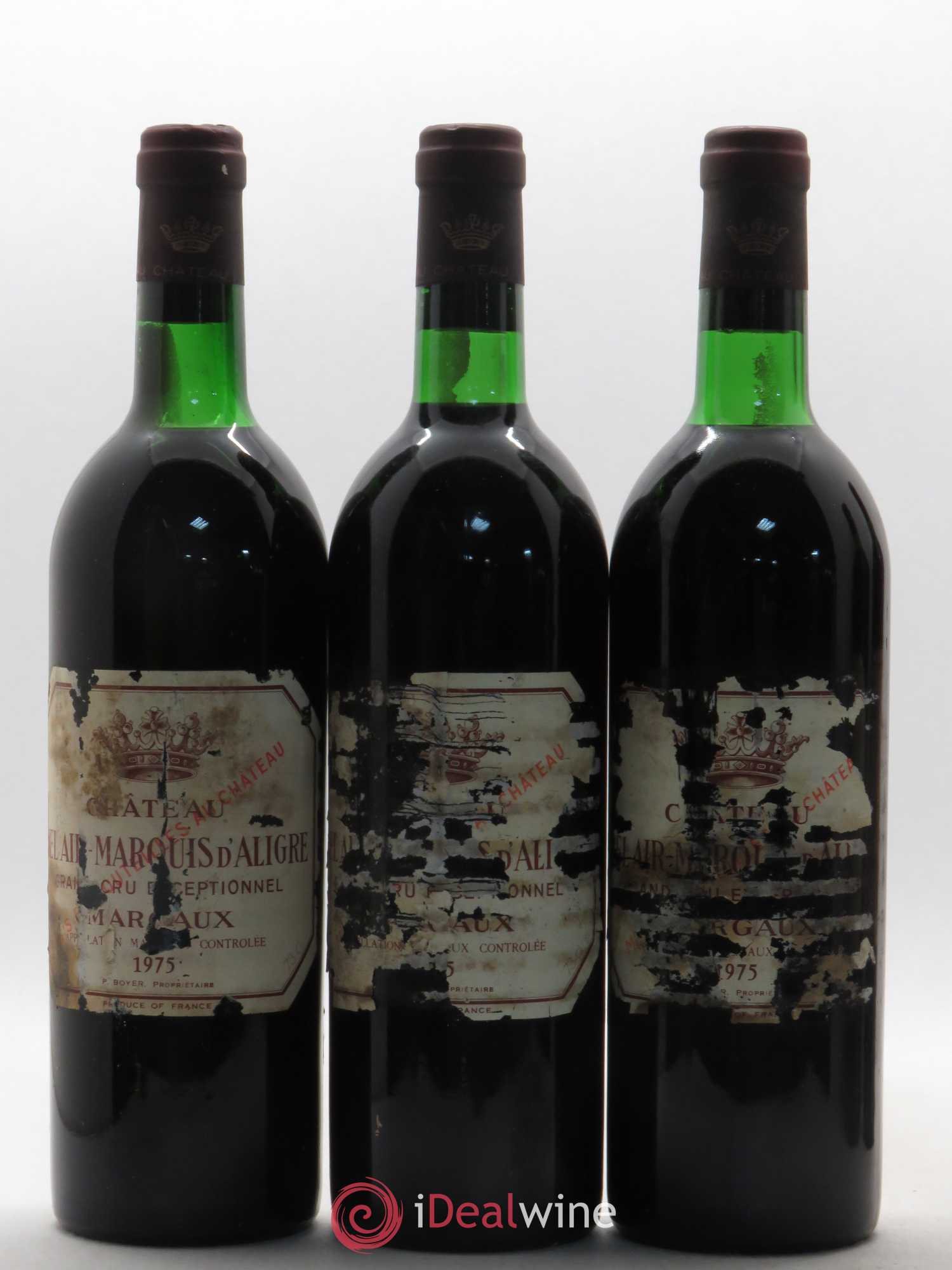 Château Bel Air Marquis d'Aligre 1975 - Lot de 5 bouteilles - 1