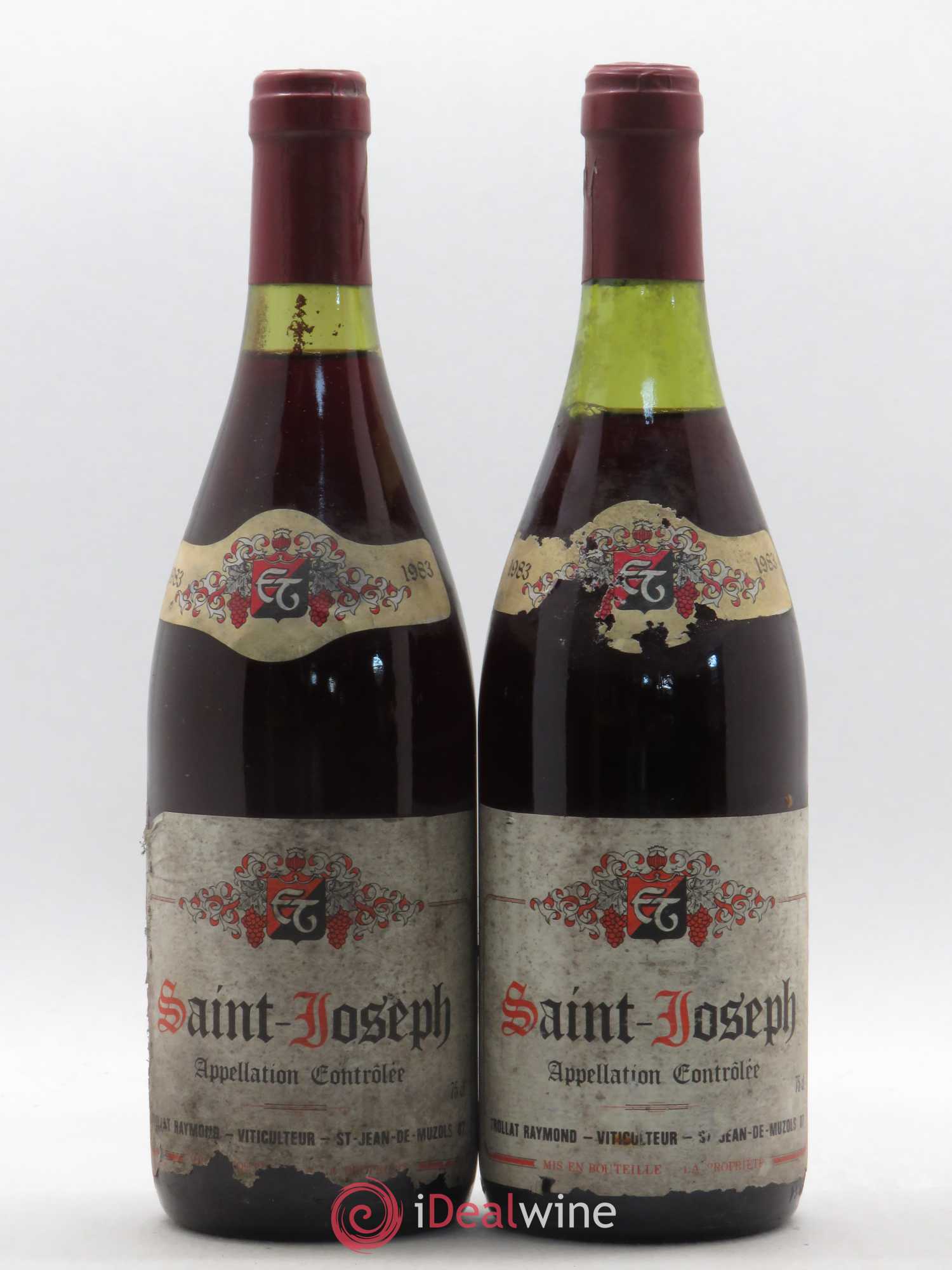 Saint-Joseph Raymond Trollat 1983 - Lot de 2 bouteilles - 0