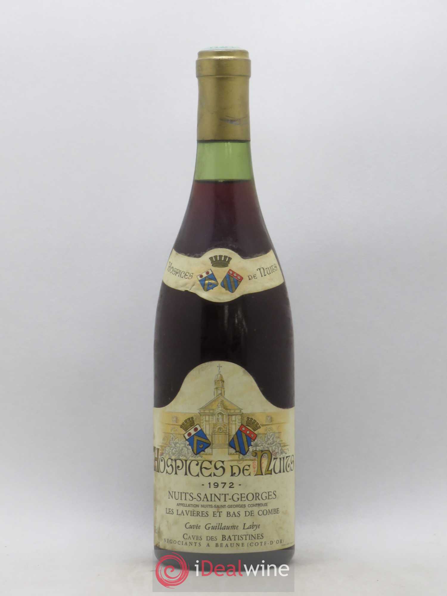Nuits-Saint-Georges Les Lavières et Bas de Combe Cuvée Guillaume Labye Hospices de Nuit Caves des Batistines 1972 - Posten von 1 Flasche - 0