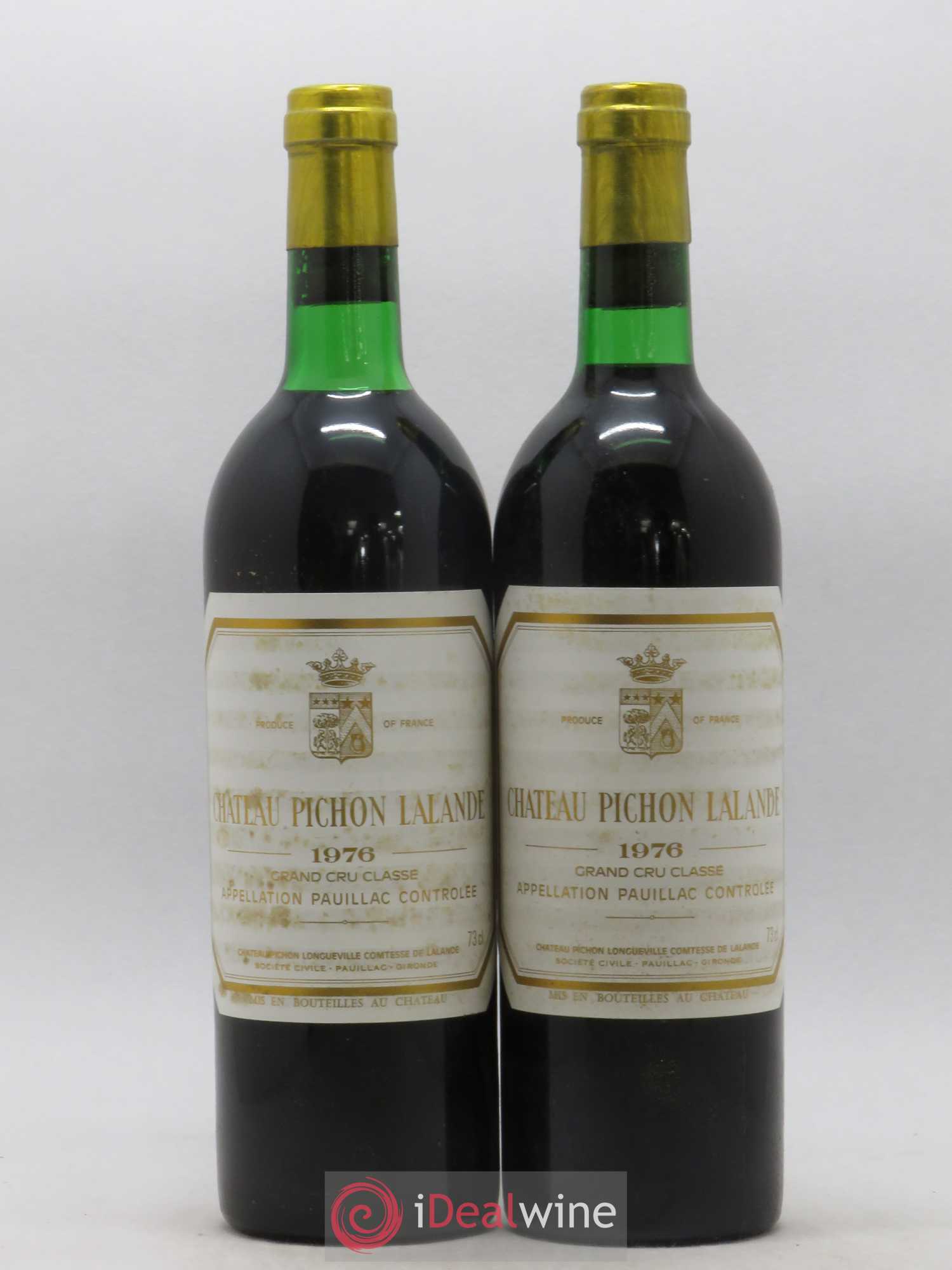 Château Pichon Longueville Comtesse de Lalande 2ème Grand Cru Classé 1976 - Lot de 2 bouteilles - 0