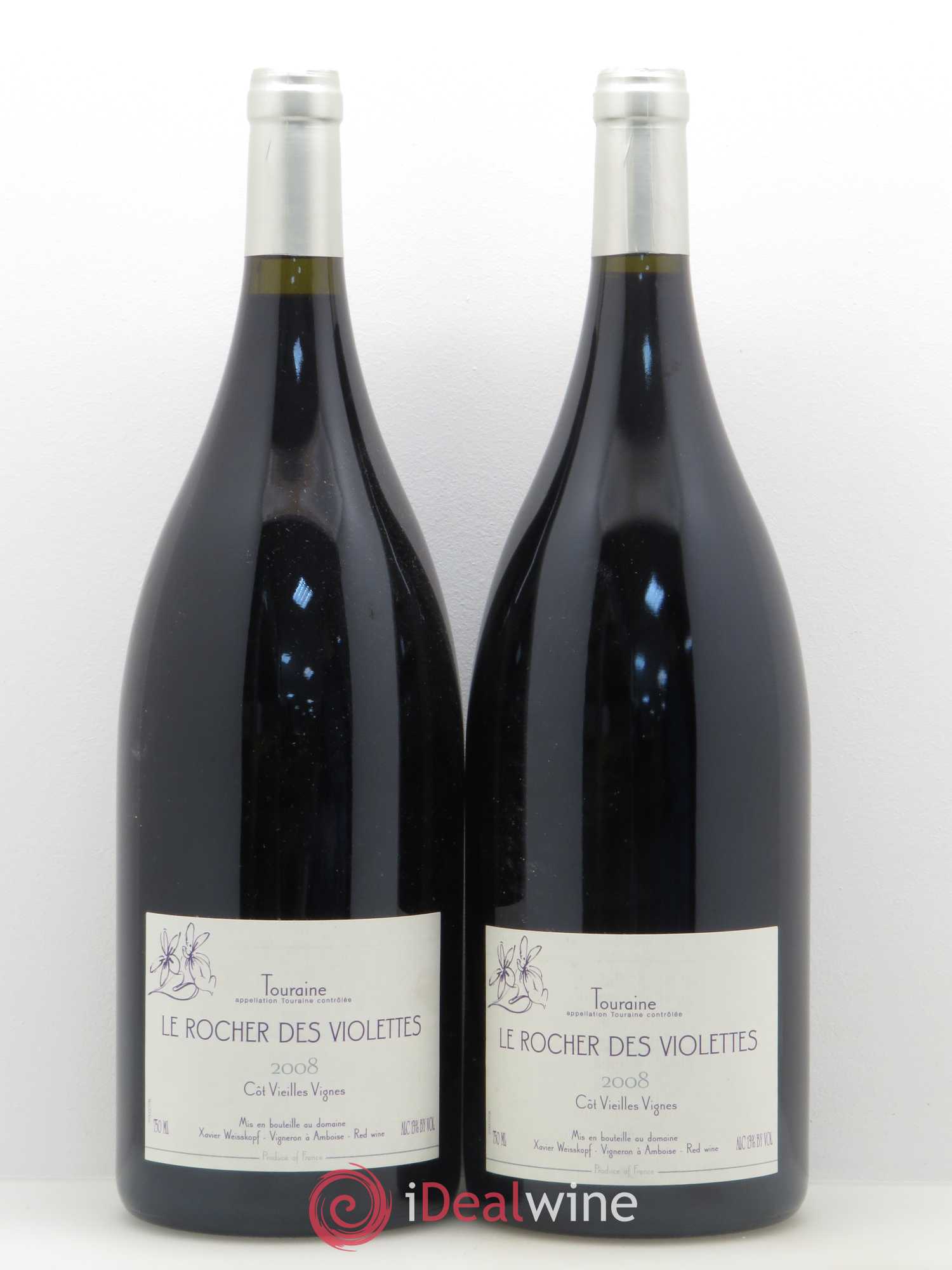 Divers Touraine Cot vieilles vignes le Rocher des Violettes 2008 - Posten von 2 Magnum - 0