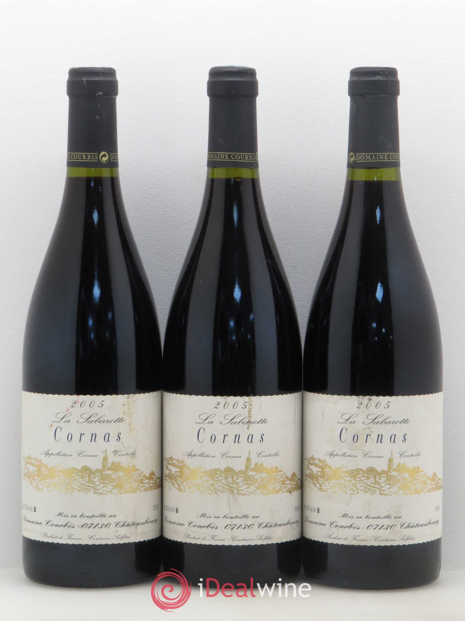 Cornas La Sabarotte Courbis 2005 - Lot de 3 bouteilles - 0