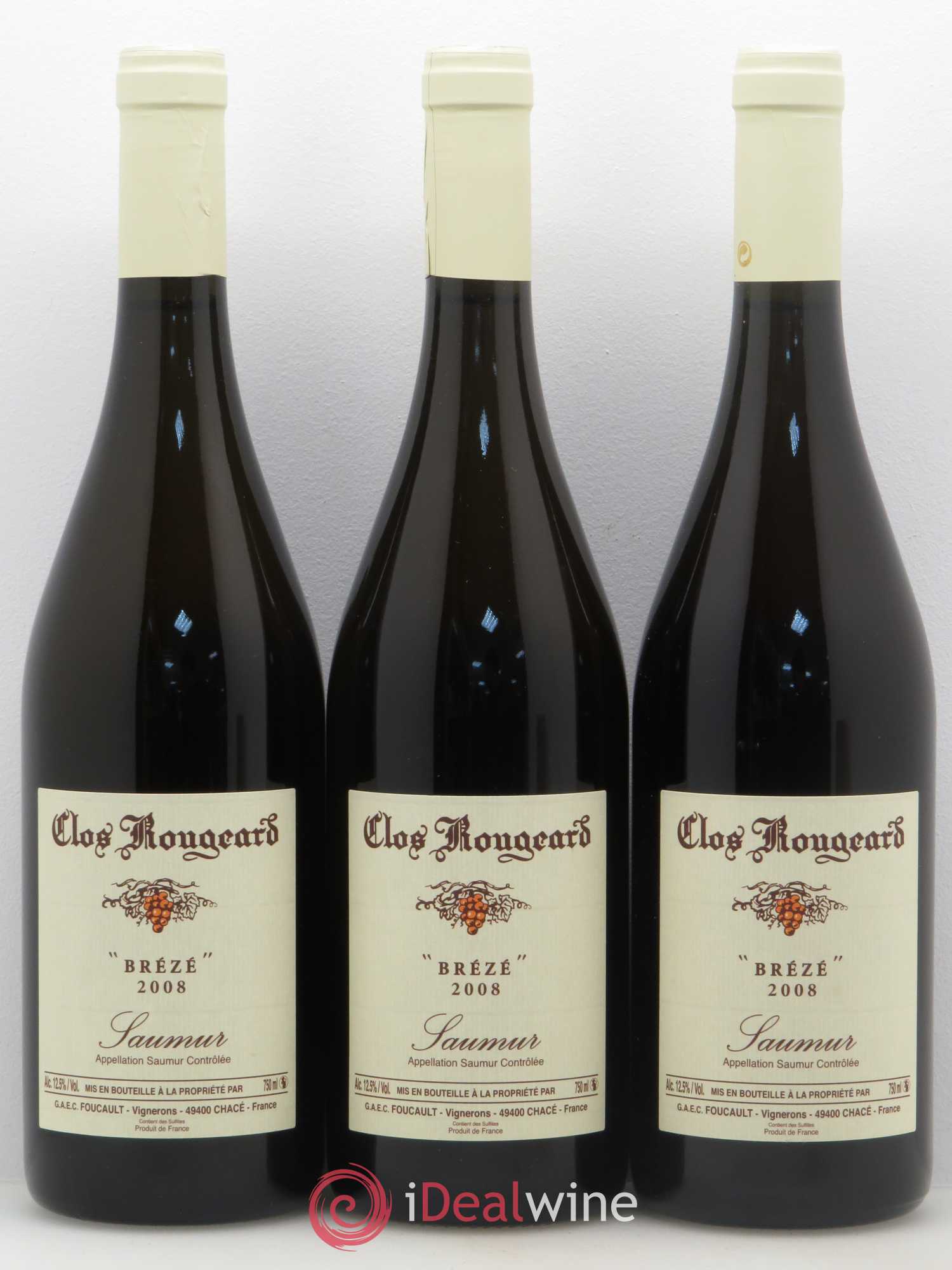Saumur Brézé Clos Rougeard 2008 - Lot de 3 bouteilles - 0