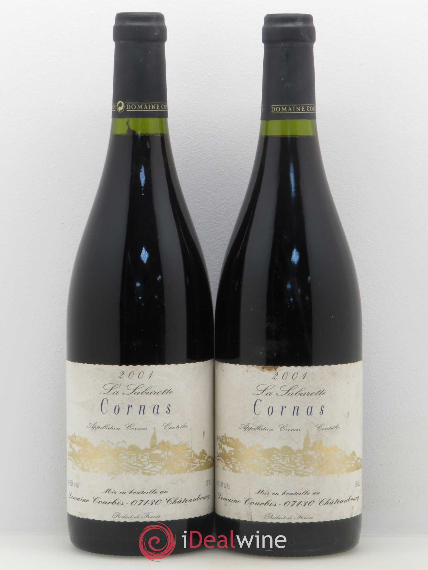Cornas La Sabarotte Courbis 2001 - Lot de 2 bouteilles - 0