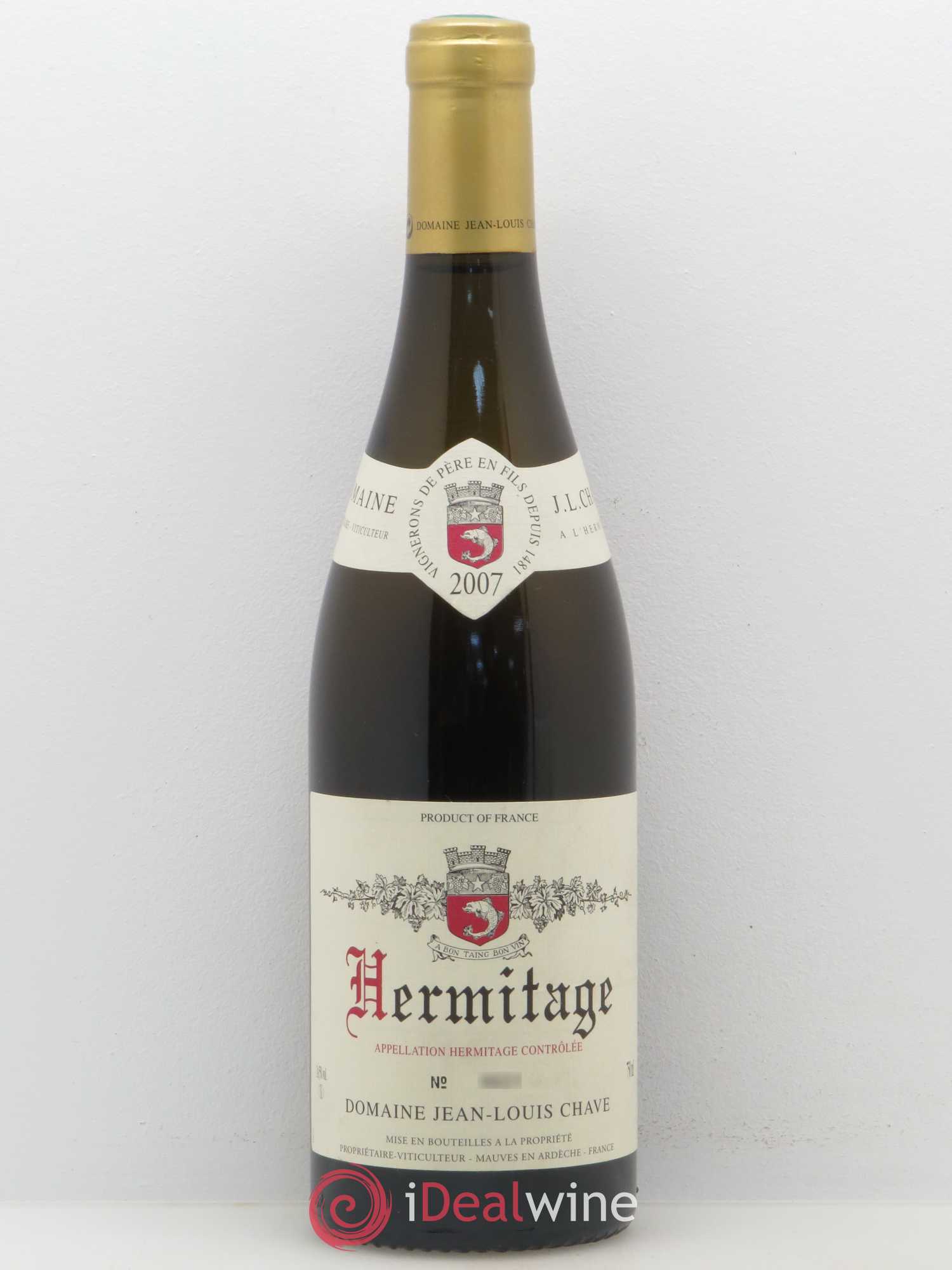 Hermitage Jean-Louis Chave 2007 - Lot de 1 bouteille - 0