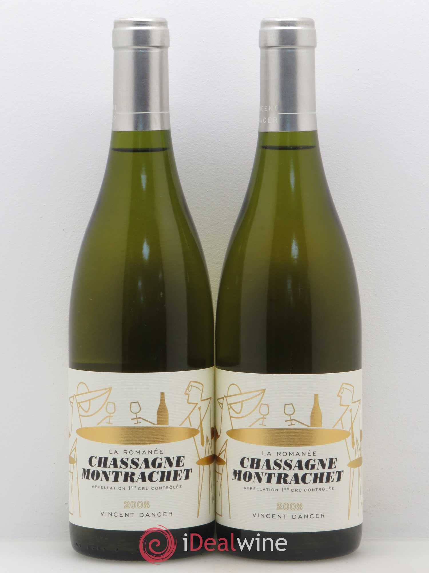 Chassagne-Montrachet 1er Cru La Romanée Vincent Dancer 2008 - Posten von 2 Flaschen - 0