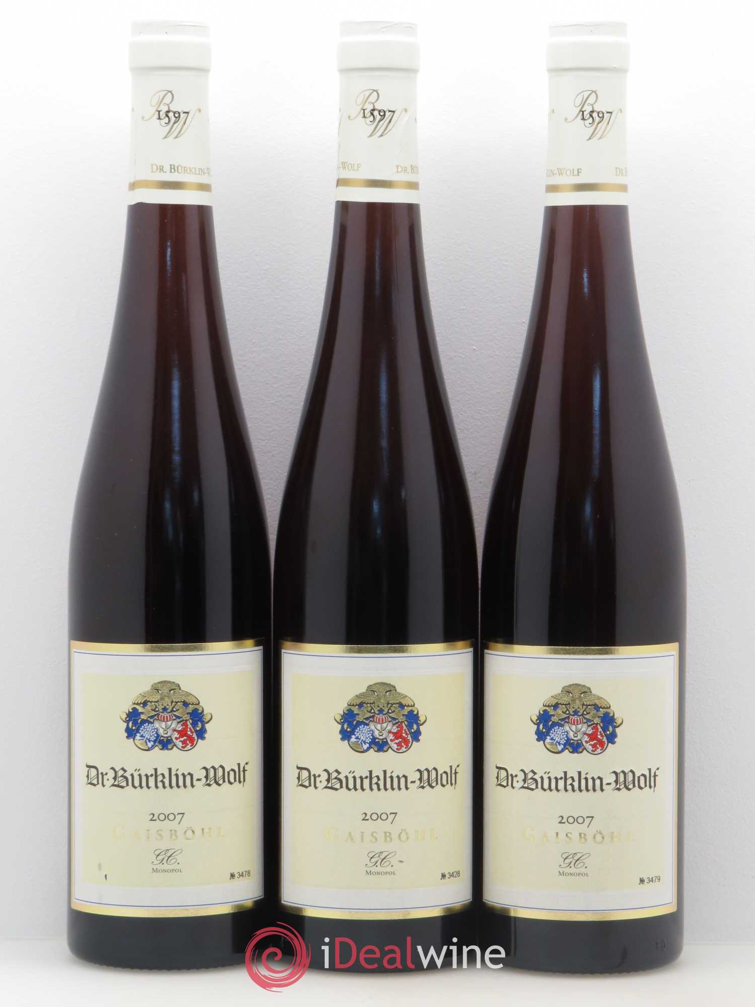Riesling Grand Cru Ruppertsberger Gaisbohl Dr Burklin-Wolf 2007 - Posten von 3 Flaschen - 0