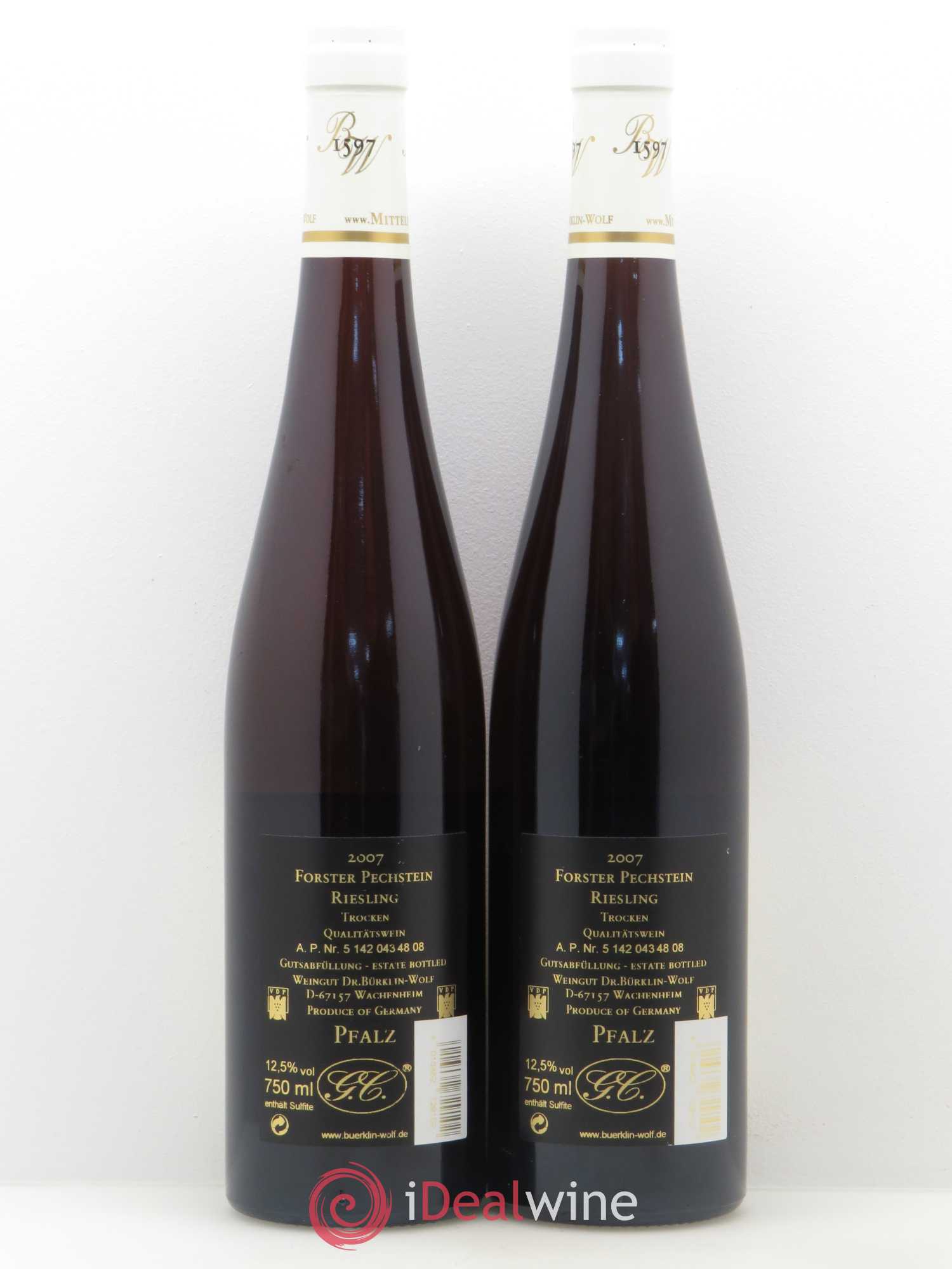 Riesling Grand Cru Forster Pechstein Dr Burklin-Wolf 2007 - Posten von 2 Flaschen - 1