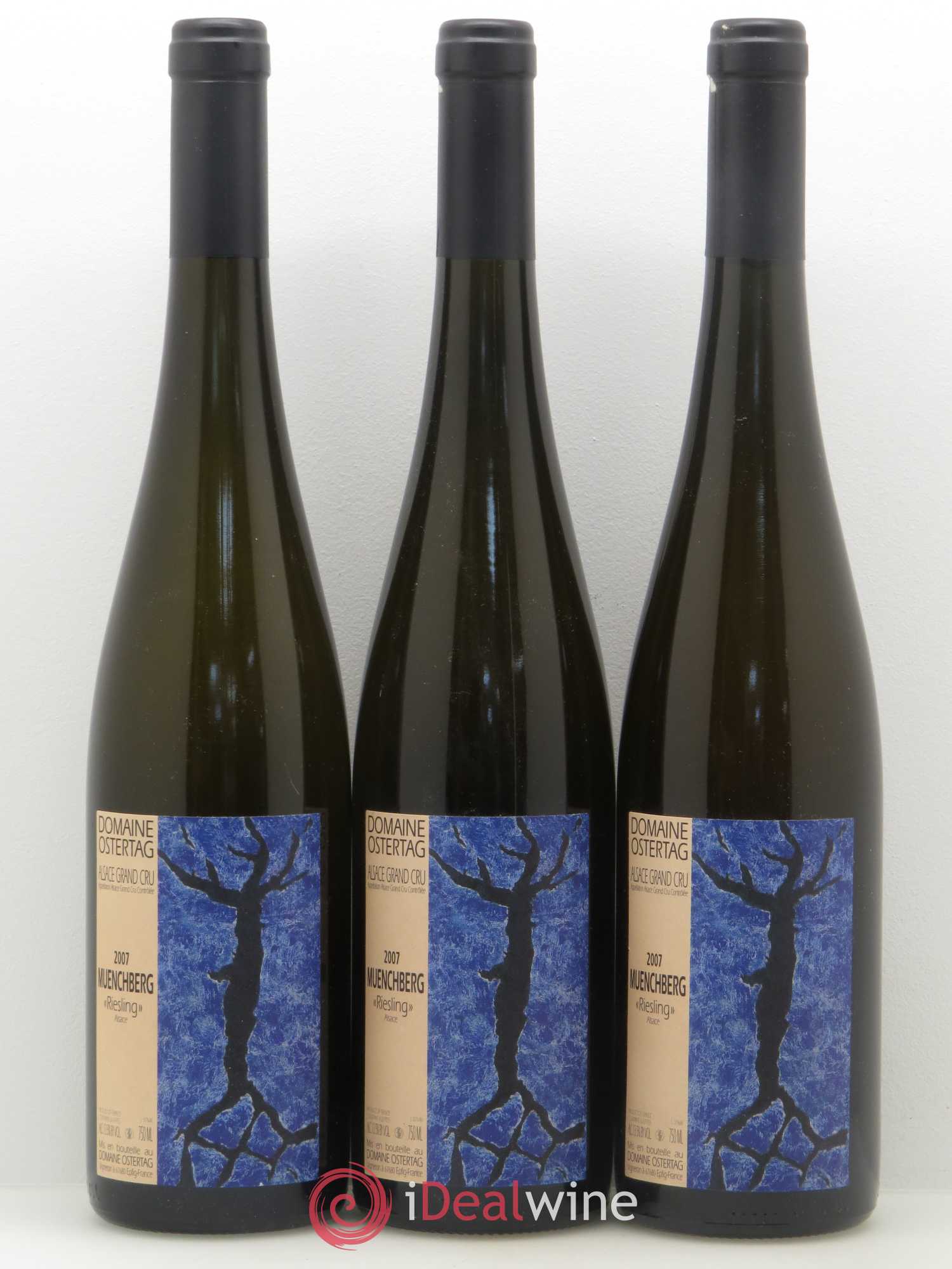 Alsace Riesling Grand Cru Muenchberg Ostertag (Domaine) 2007 - Lot de 3 bouteilles - 0