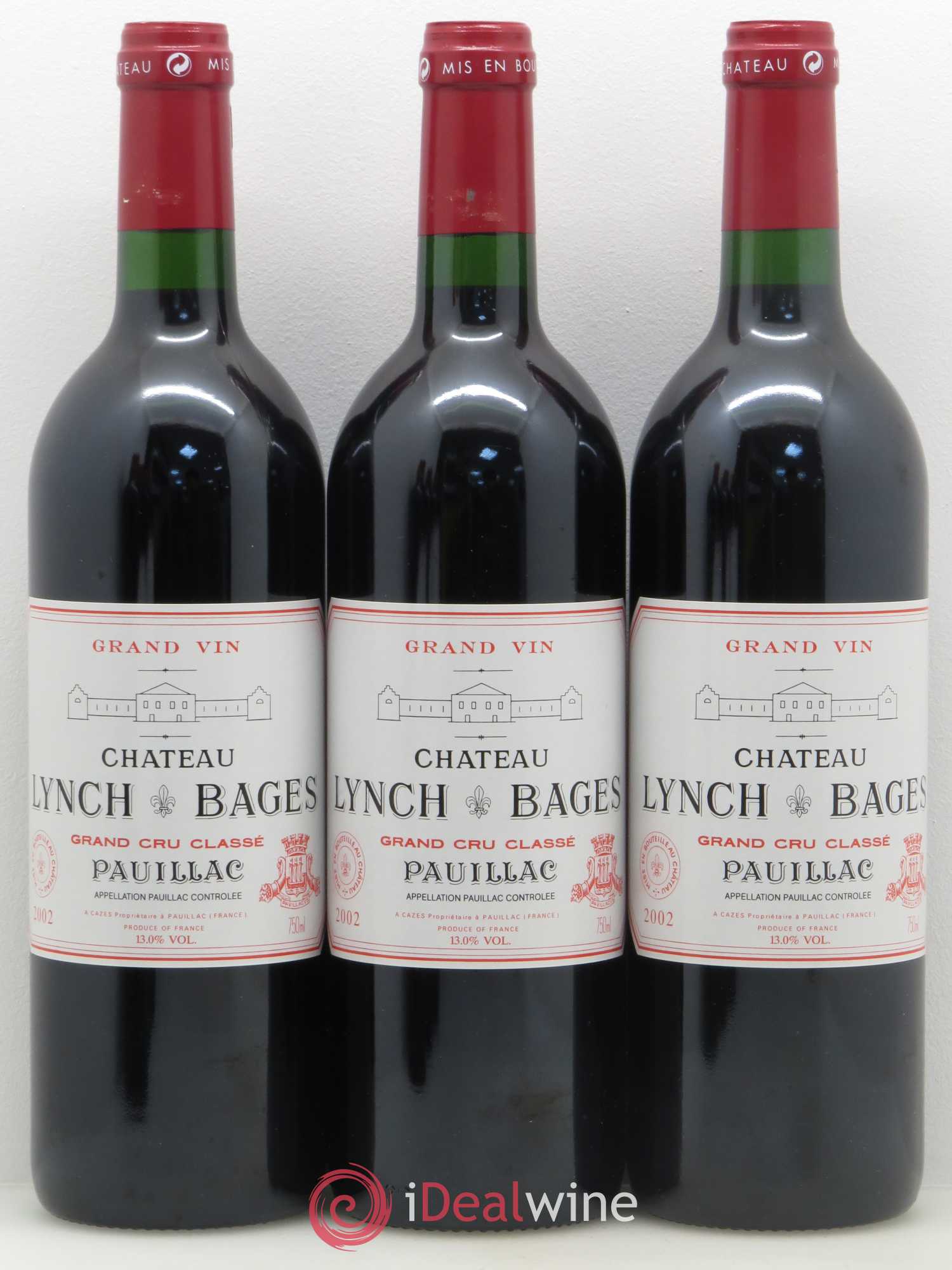 Château Lynch Bages 5ème Grand Cru Classé 2002 - Lot de 12 bouteilles - 1