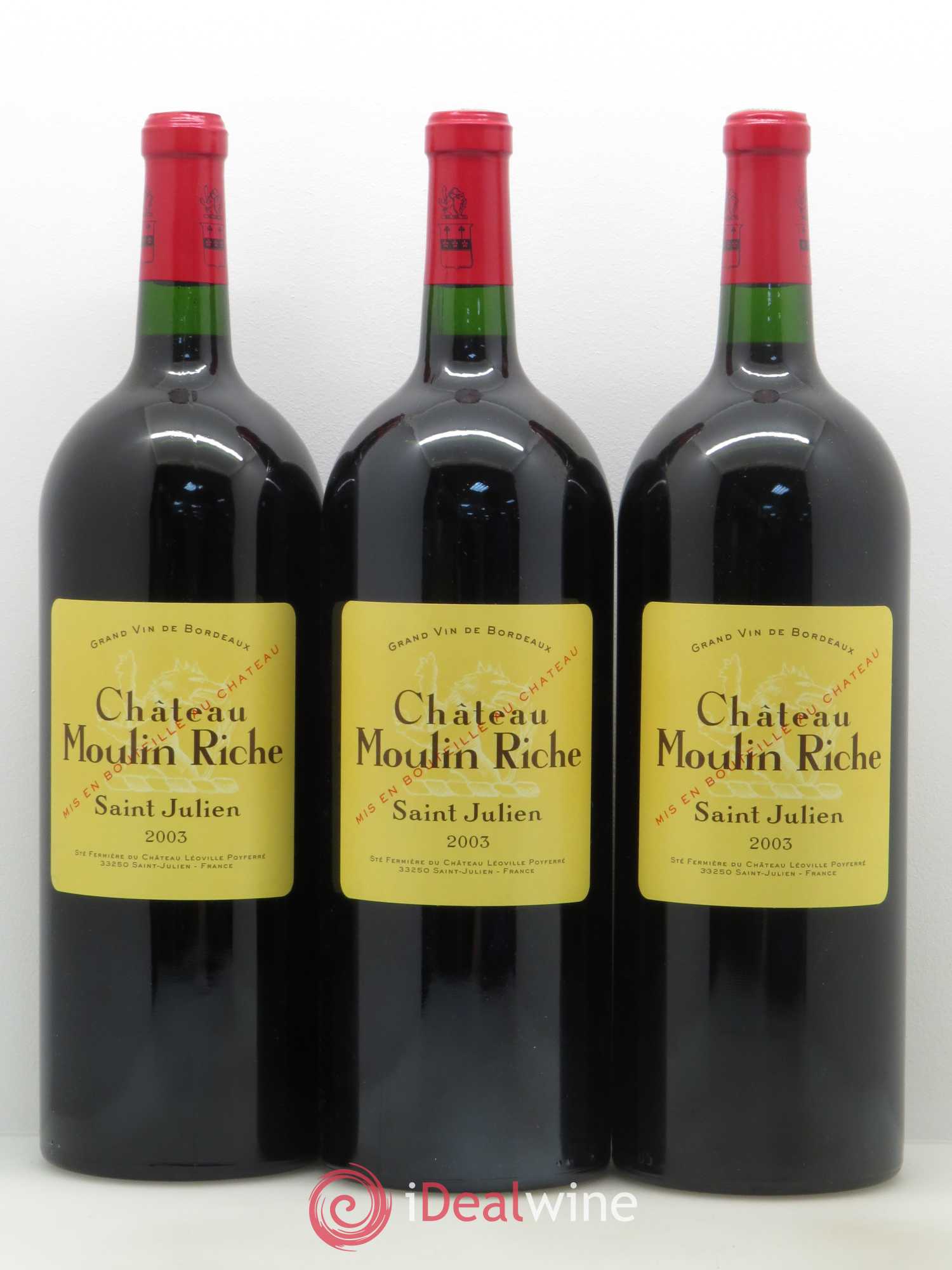Château Moulin Riche 2003 - Lot de 3 magnums - 0