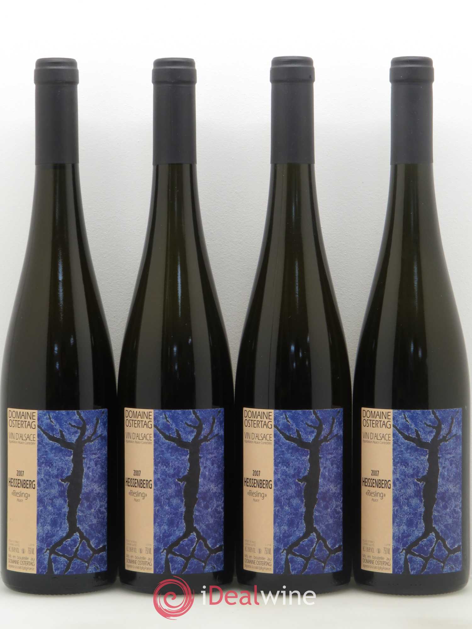 Alsace Riesling Heissenberg Ostertag (Domaine) 2007 - Lot de 4 bouteilles - 0