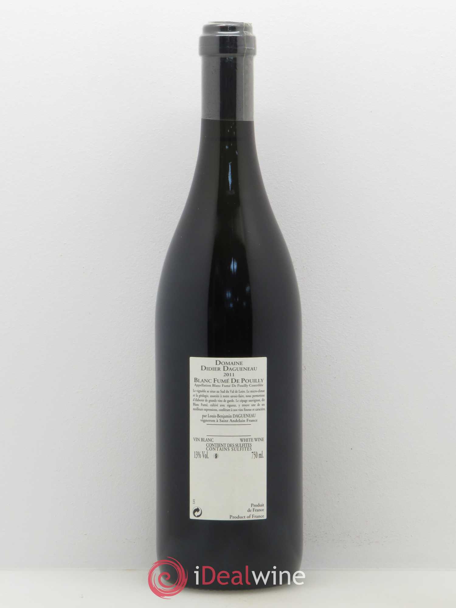 Vin de France (anciennement Pouilly-Fumé) Buisson Renard Dagueneau (Domaine Didier - Louis-Benjamin) 2011 - Lot de 1 bouteille - 1