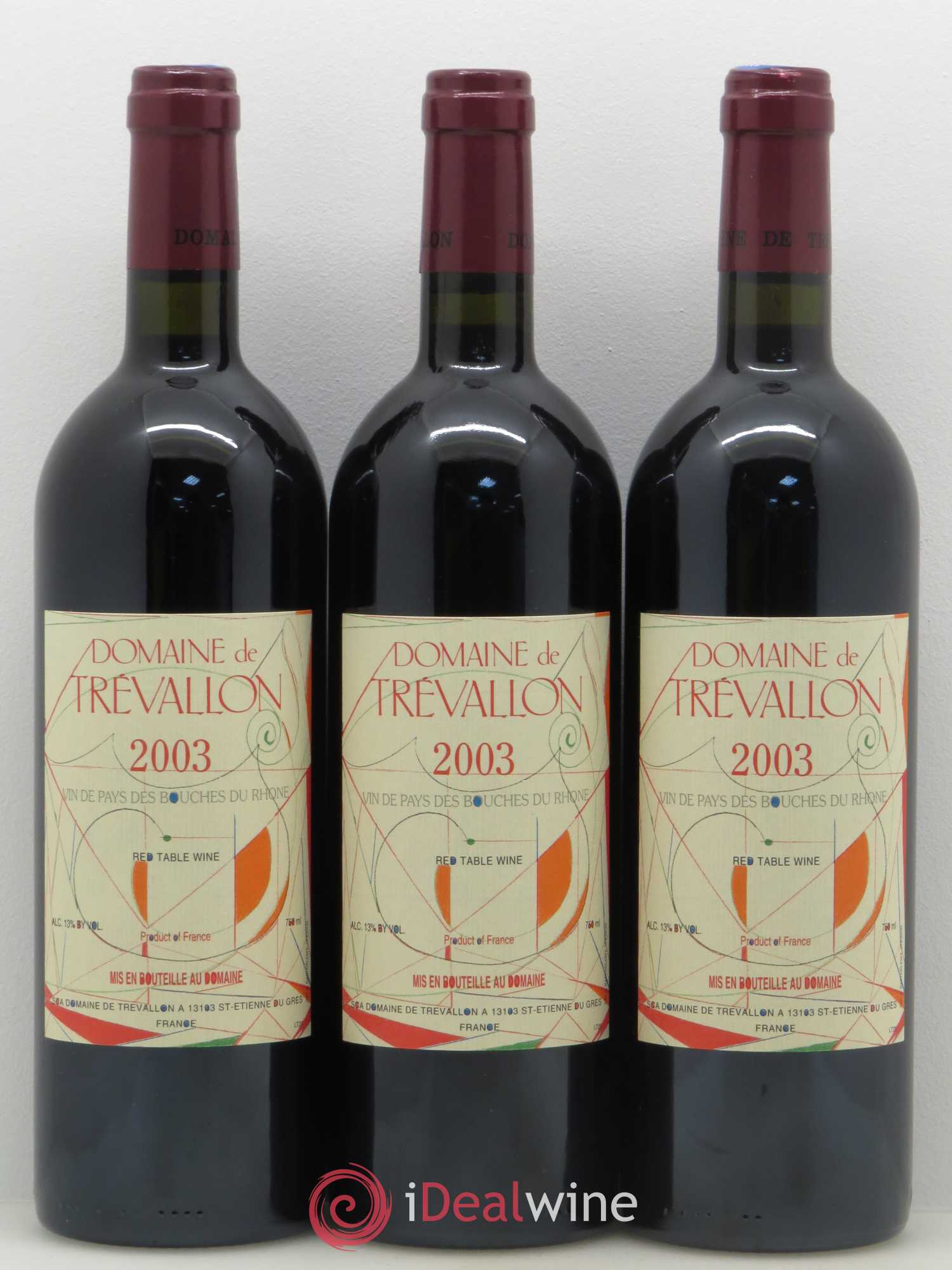 Coteaux d'Aix-en-Provence Trévallon (Domaine de) Eloi Dürrbach 2003 - Lotto di 6 bottiglie - 2