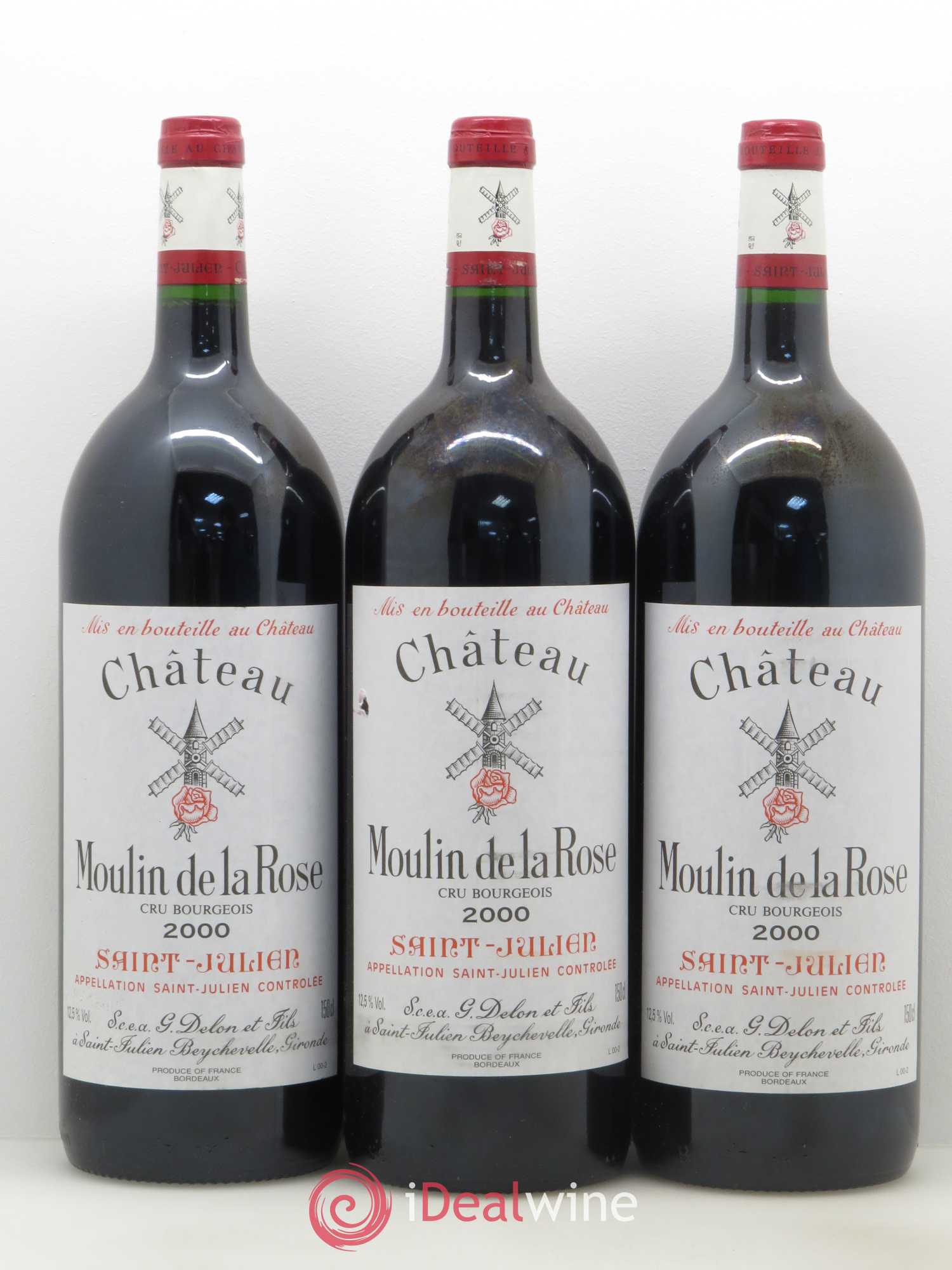 Château Moulin de la Rose Cru Bourgeois 2000 - Lot de 3 magnums - 0