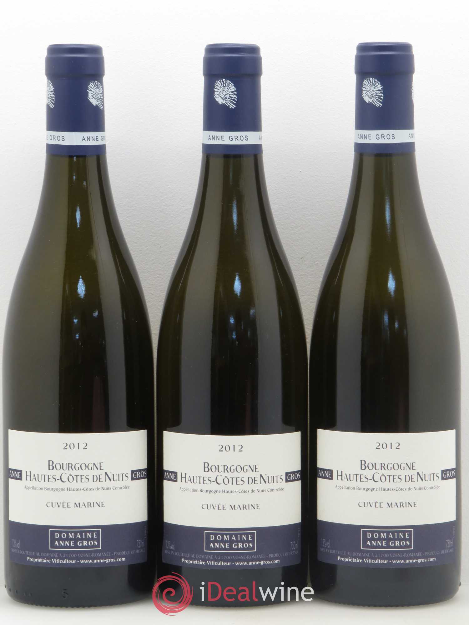 Hautes-Côtes de Nuits Cuvée Marine Anne Gros 2012 - Lot de 3 bouteilles - 0