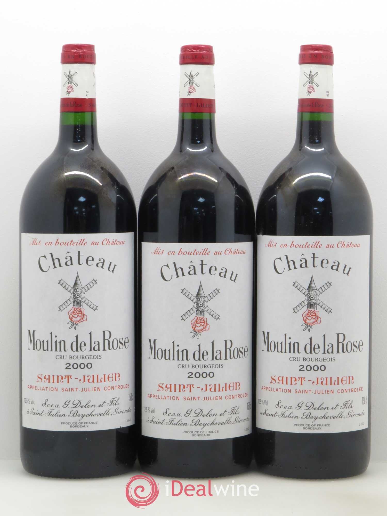 Château Moulin de la Rose Cru Bourgeois 2000 - Lot de 3 magnums - 0