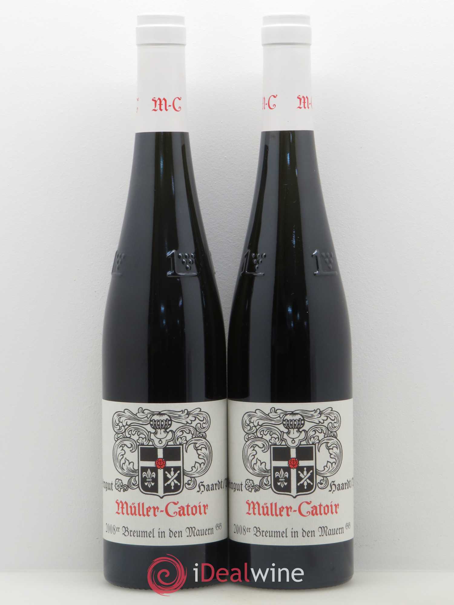 Riesling Haardter Bürgergarten Trocken Breumel in den Mauern Muller Catoir Pfalz 2008 - Posten von 2 Flaschen - 0
