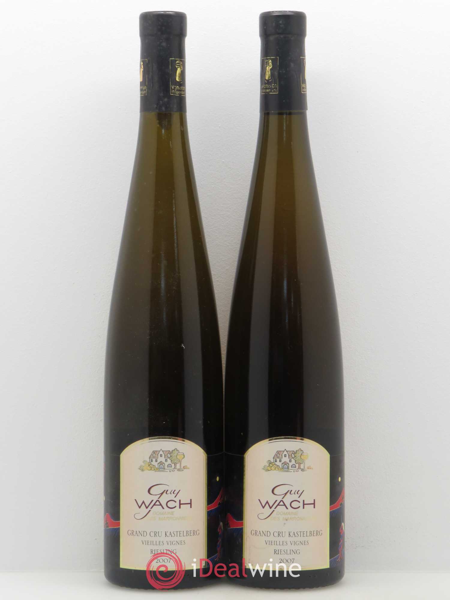 Riesling Grand Cru Kastelberg Vieilles Vignes Guy Wach (sans prix de réserve) 2007 - Posten von 2 Flaschen - 0
